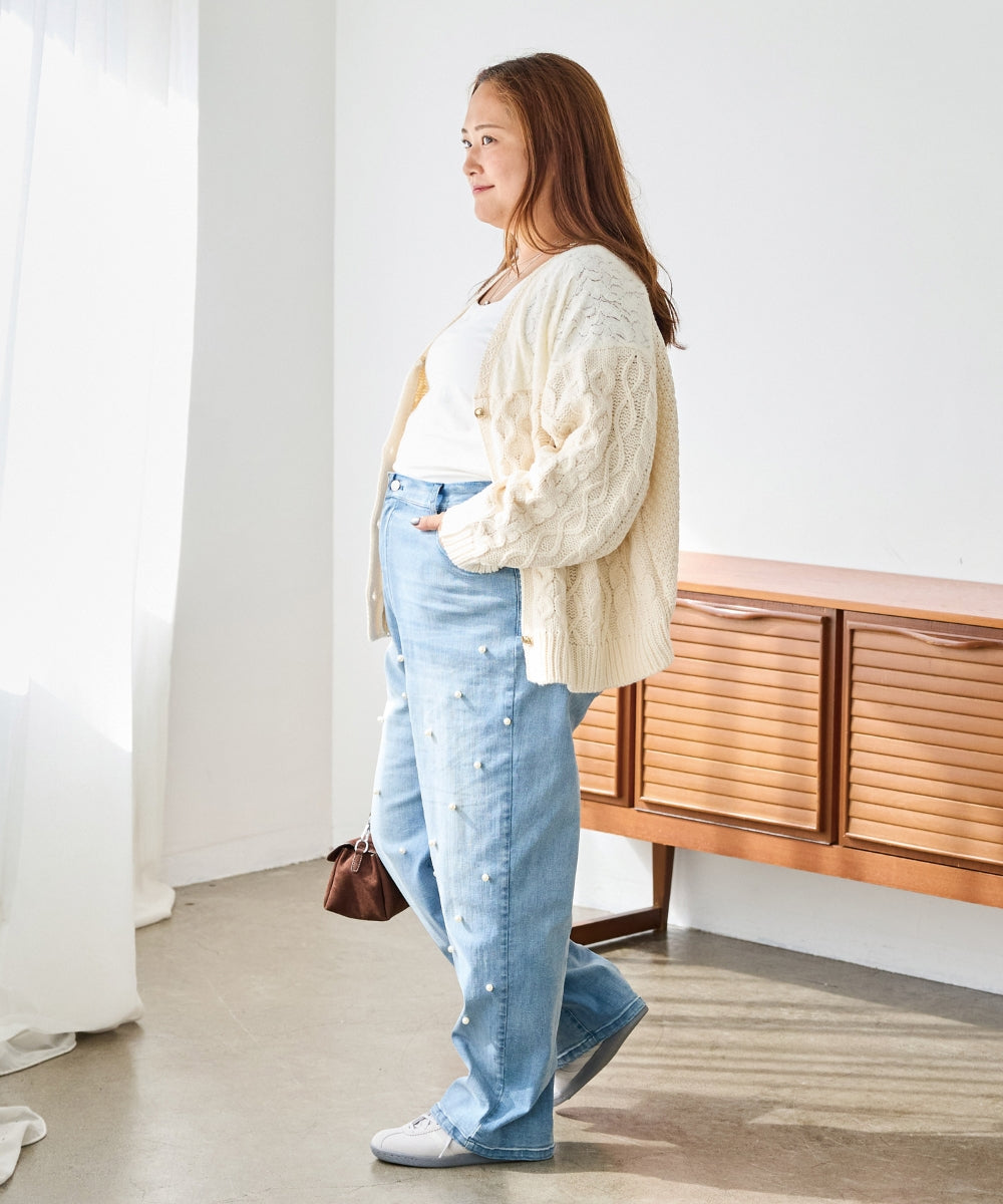 アイボリー model:161cm 着用サイズ:3L