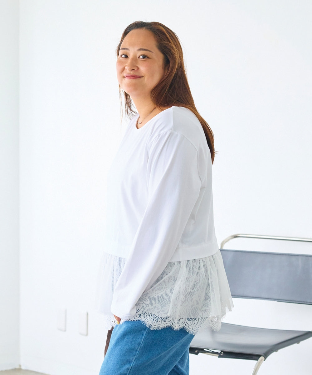 オフホワイト model:161cm 着用サイズ:3L