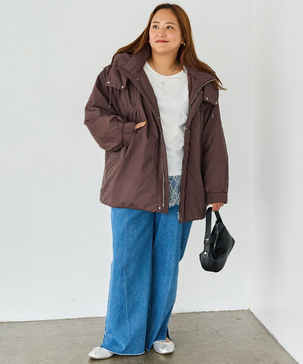 ブラウン model:161cm 着用サイズ:3L