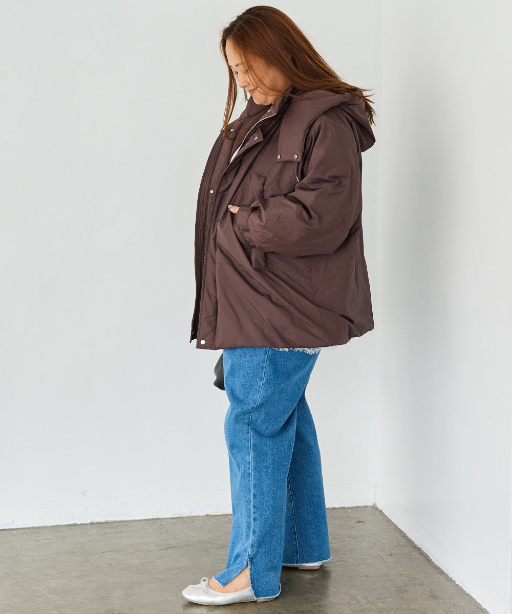 ブラウン model:161cm 着用サイズ:3L