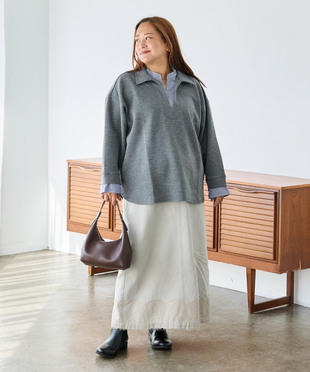 グレー model:161cm 着用サイズ:3L