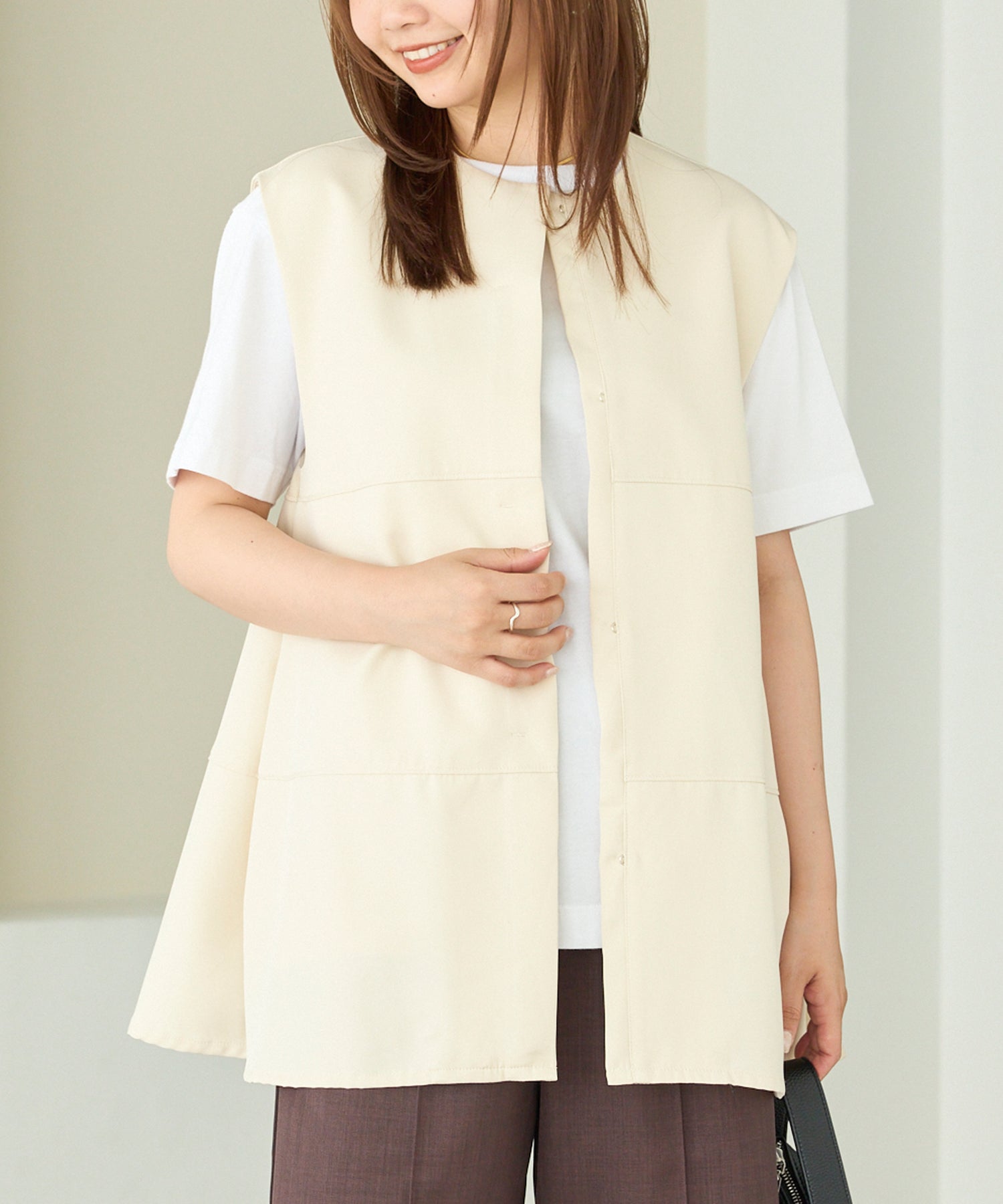 アイボリー　model:156cm 着用サイズ:M