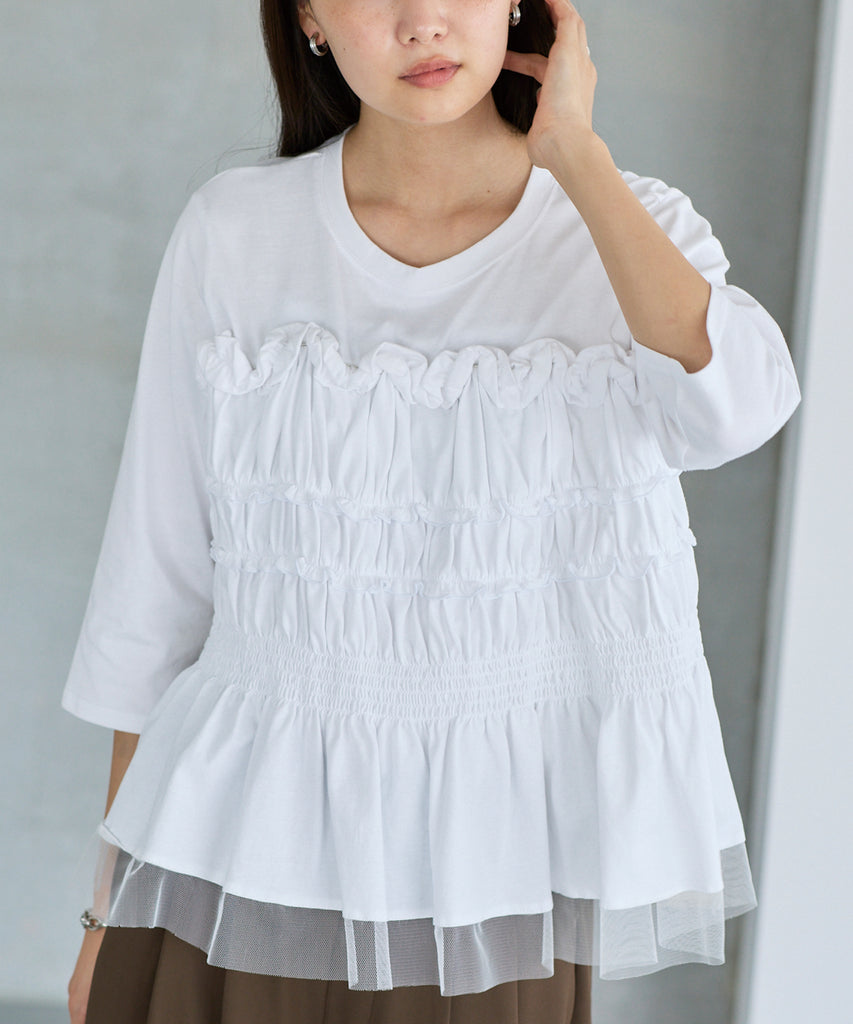 オフホワイト　model:160cm 着用サイズ:M