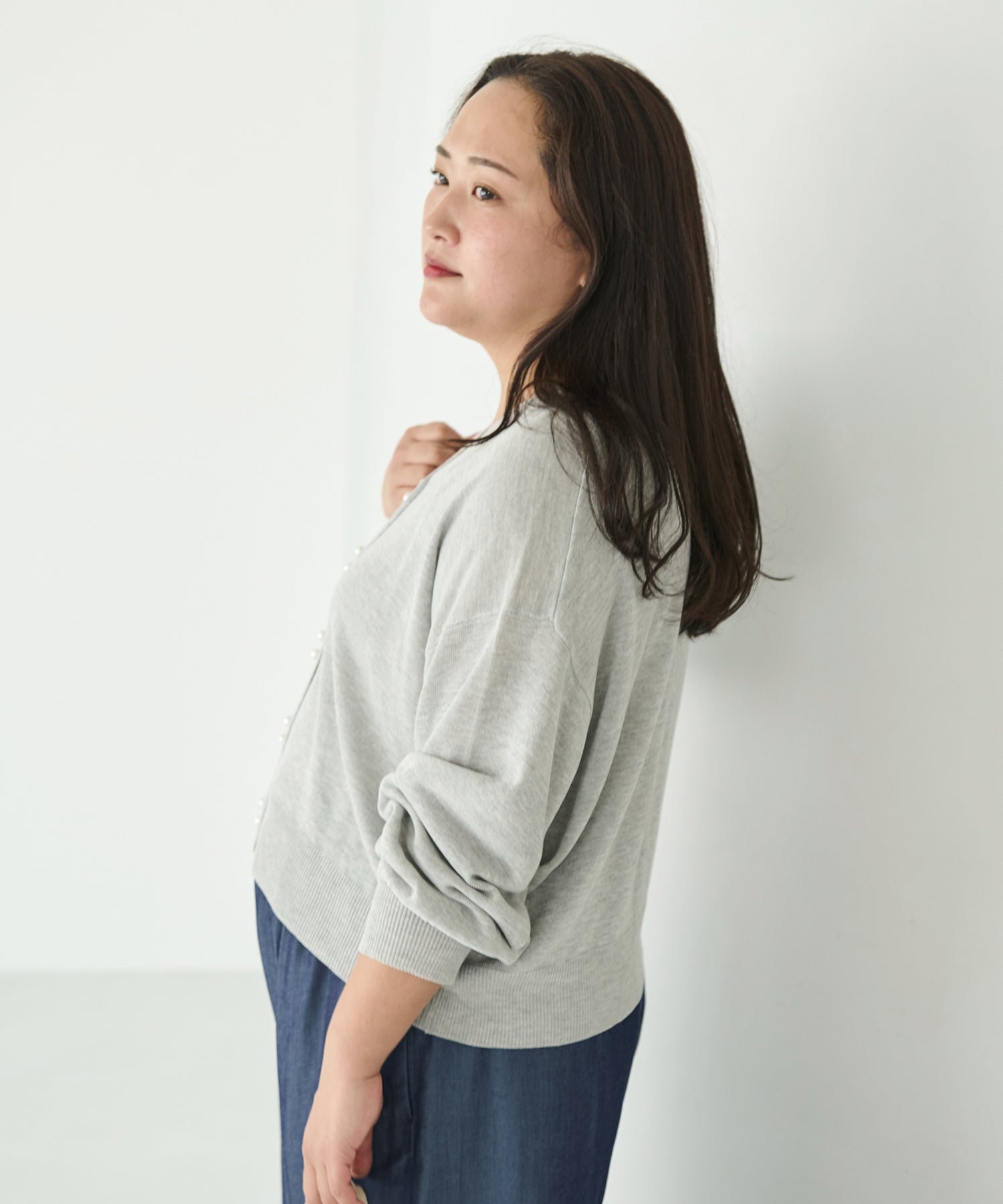 ライトグレー　model:161cm 着用サイズ:3L