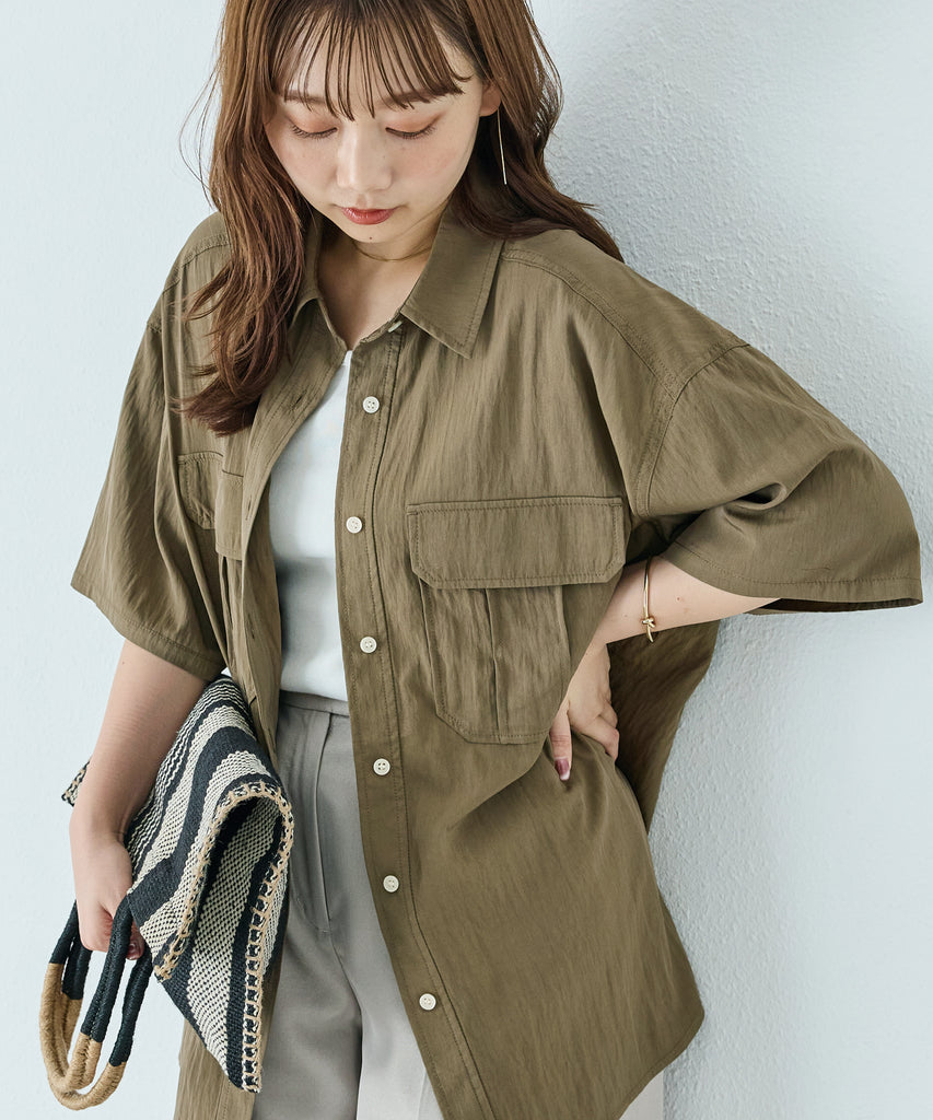 カーキ　model:156cm 着用サイズ:M