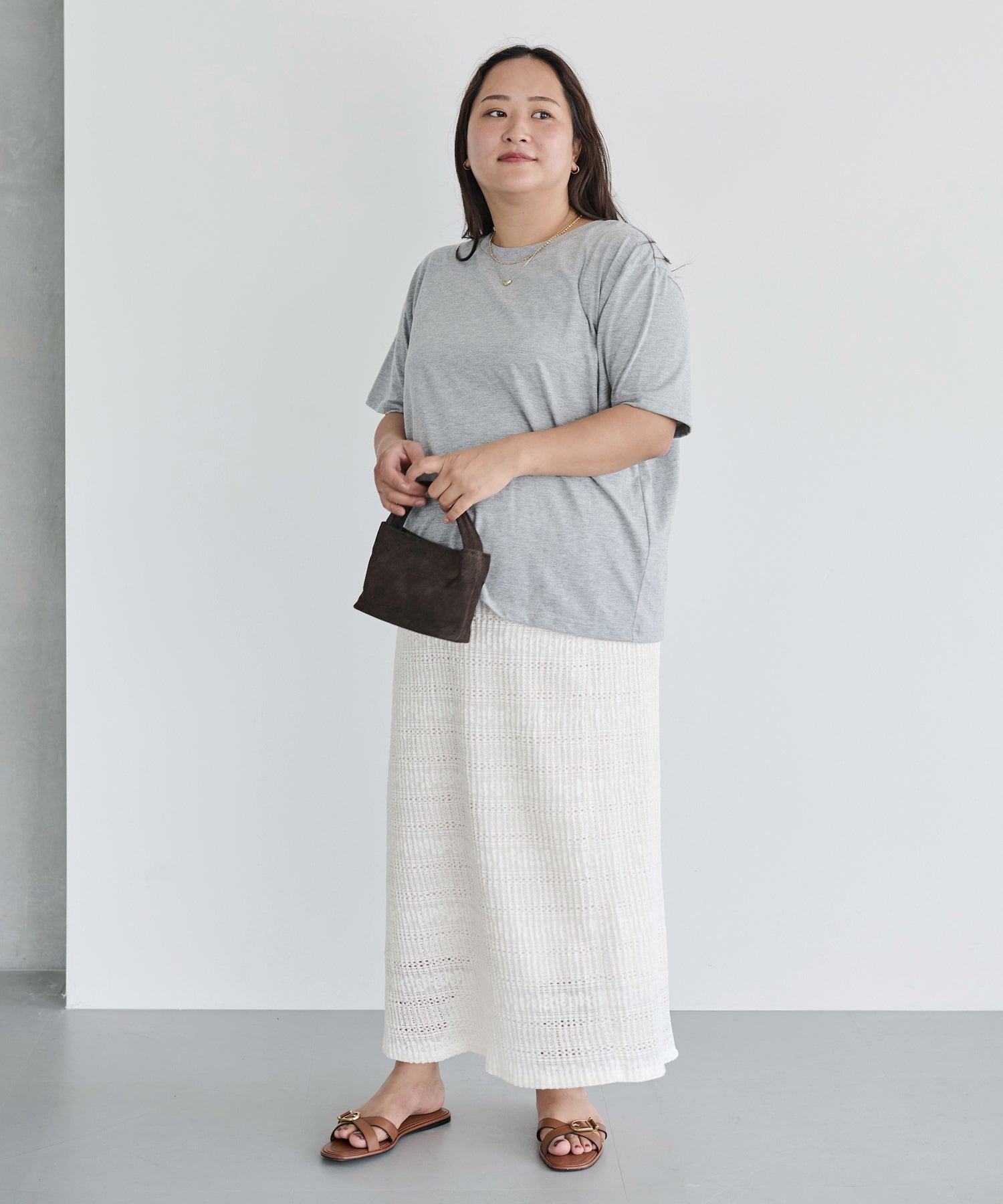 アイボリー　model:161cm 着用サイズ:3L
