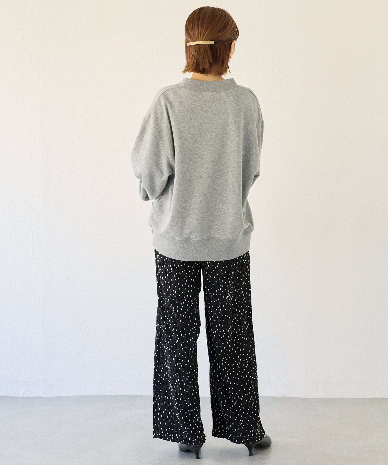 【洗える】ドットイージーパンツ