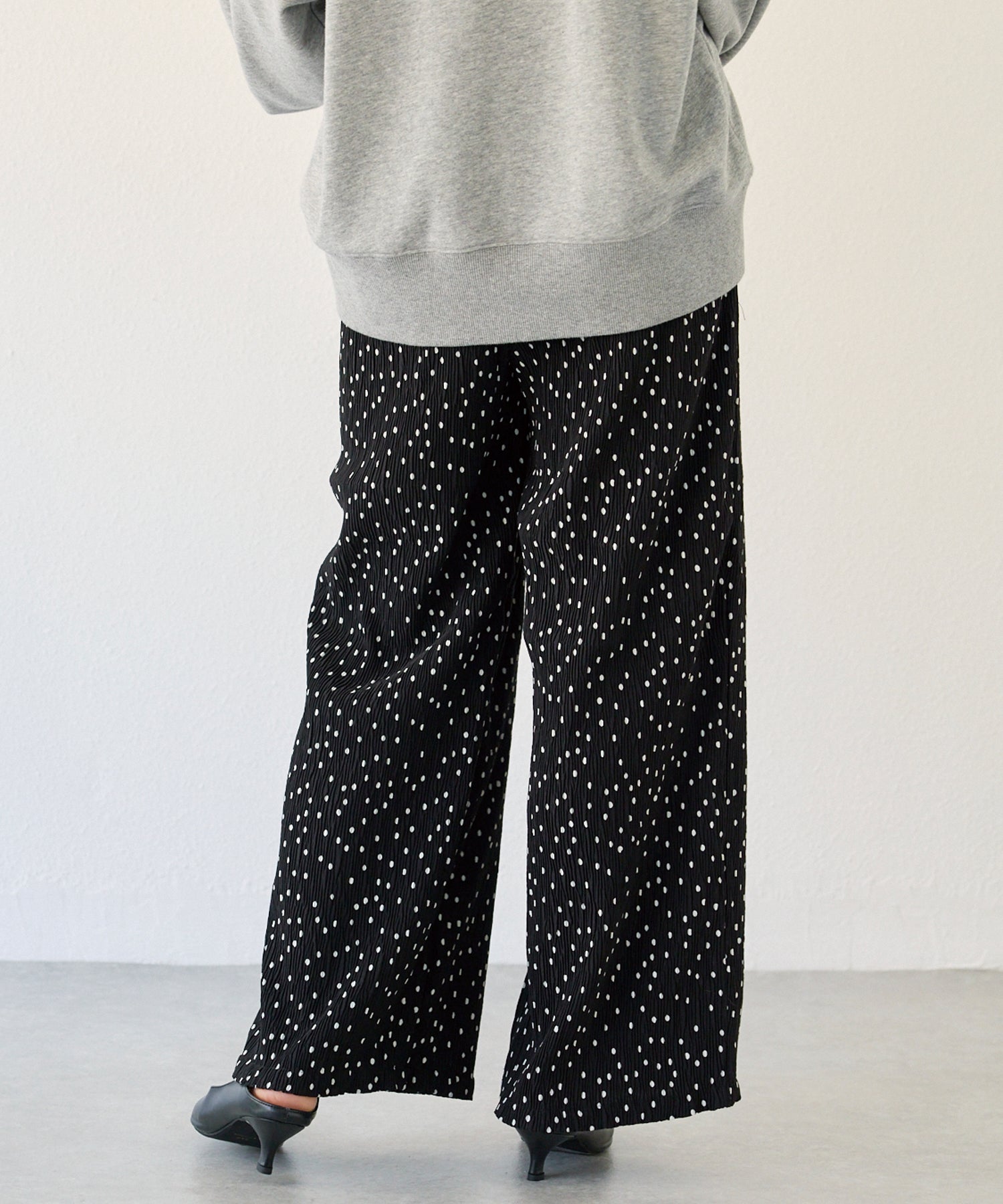 【洗える】ドットイージーパンツ