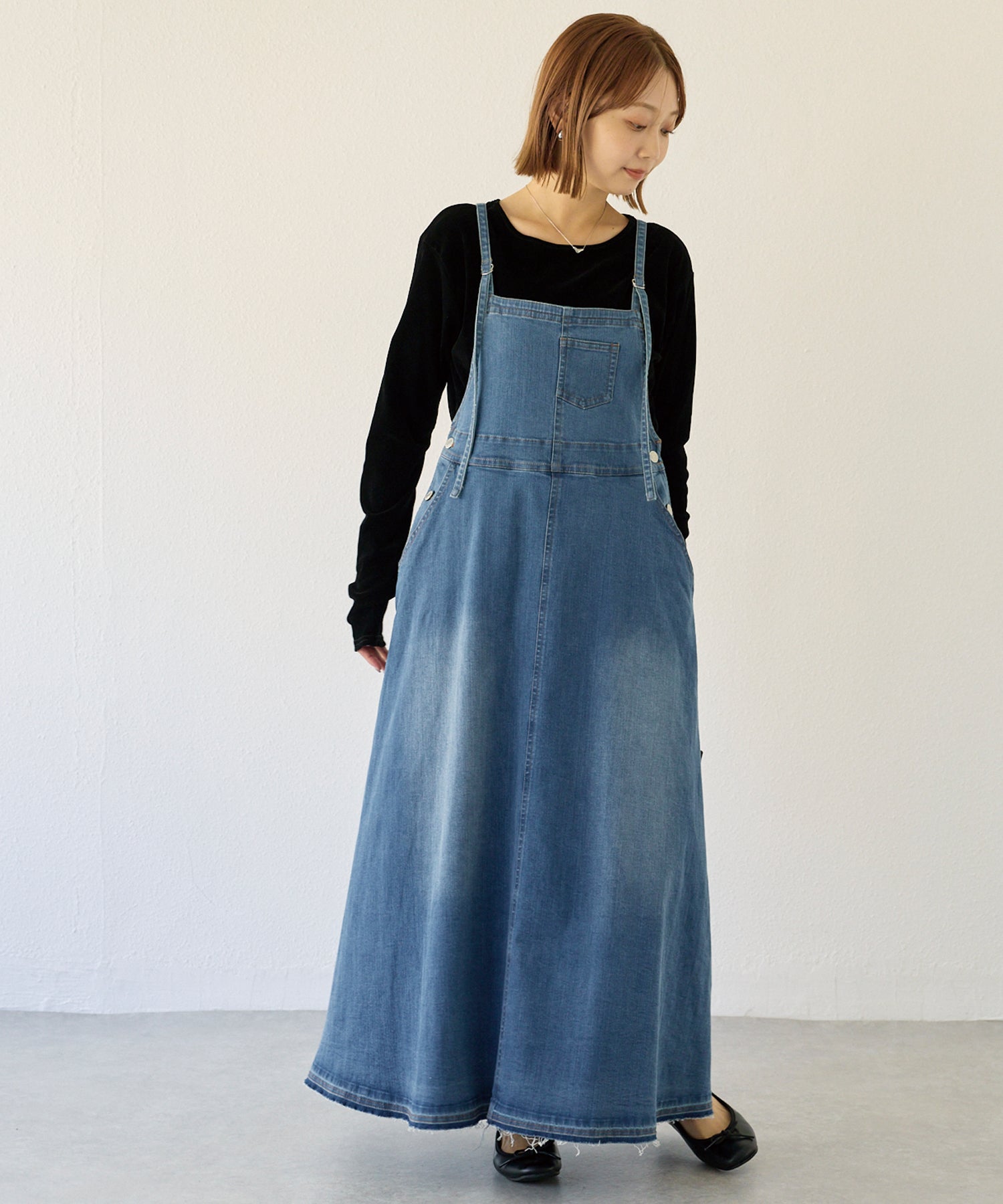 ブルー　model:156cm 着用サイズ:M