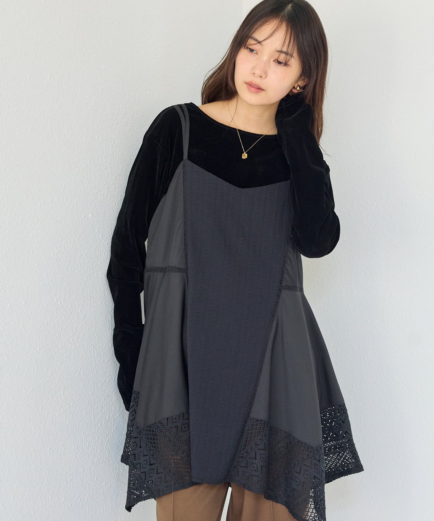 ブラック　model:160cm 着用サイズ:M