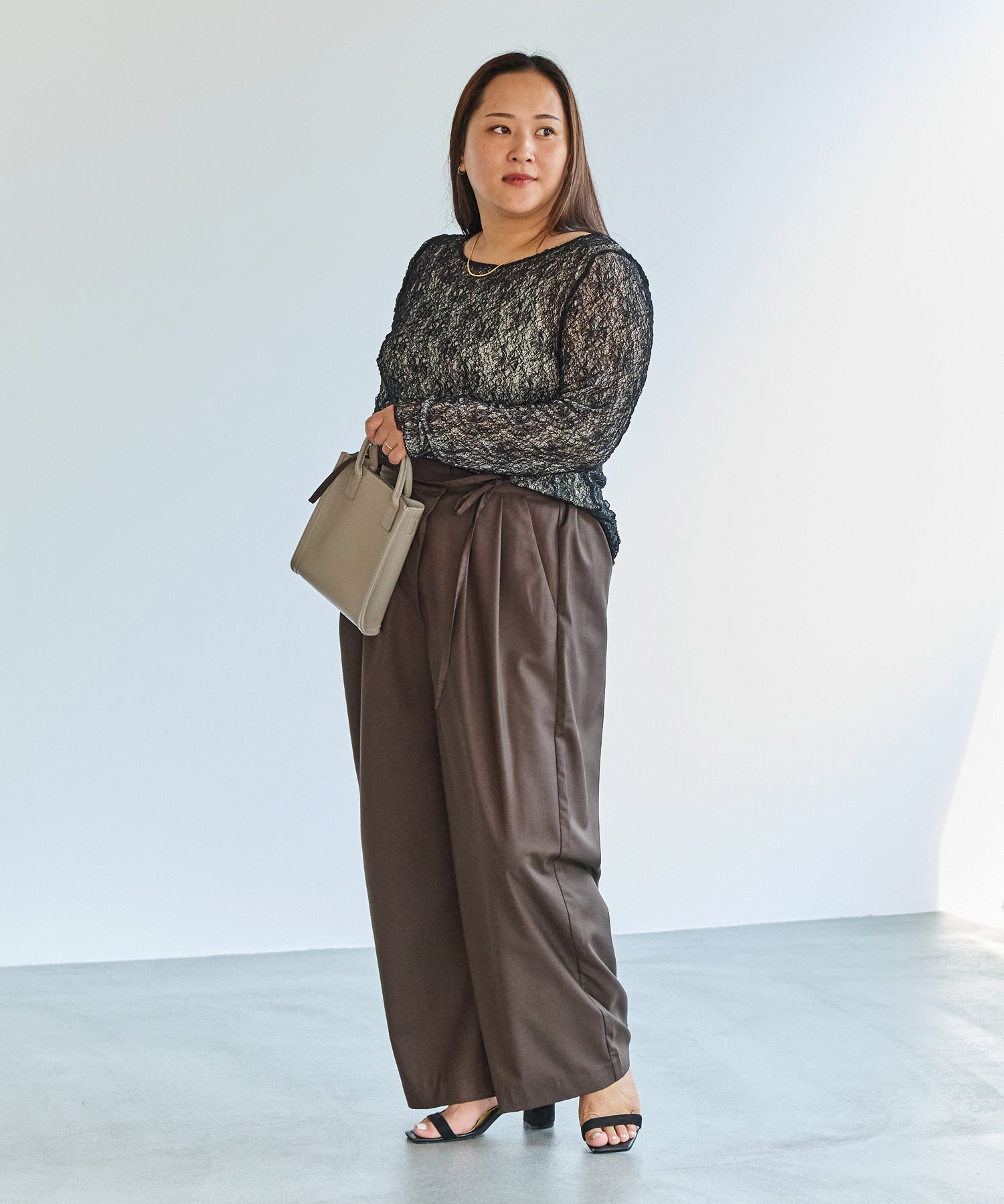 ブラック　model:161cm 着用サイズ:3L