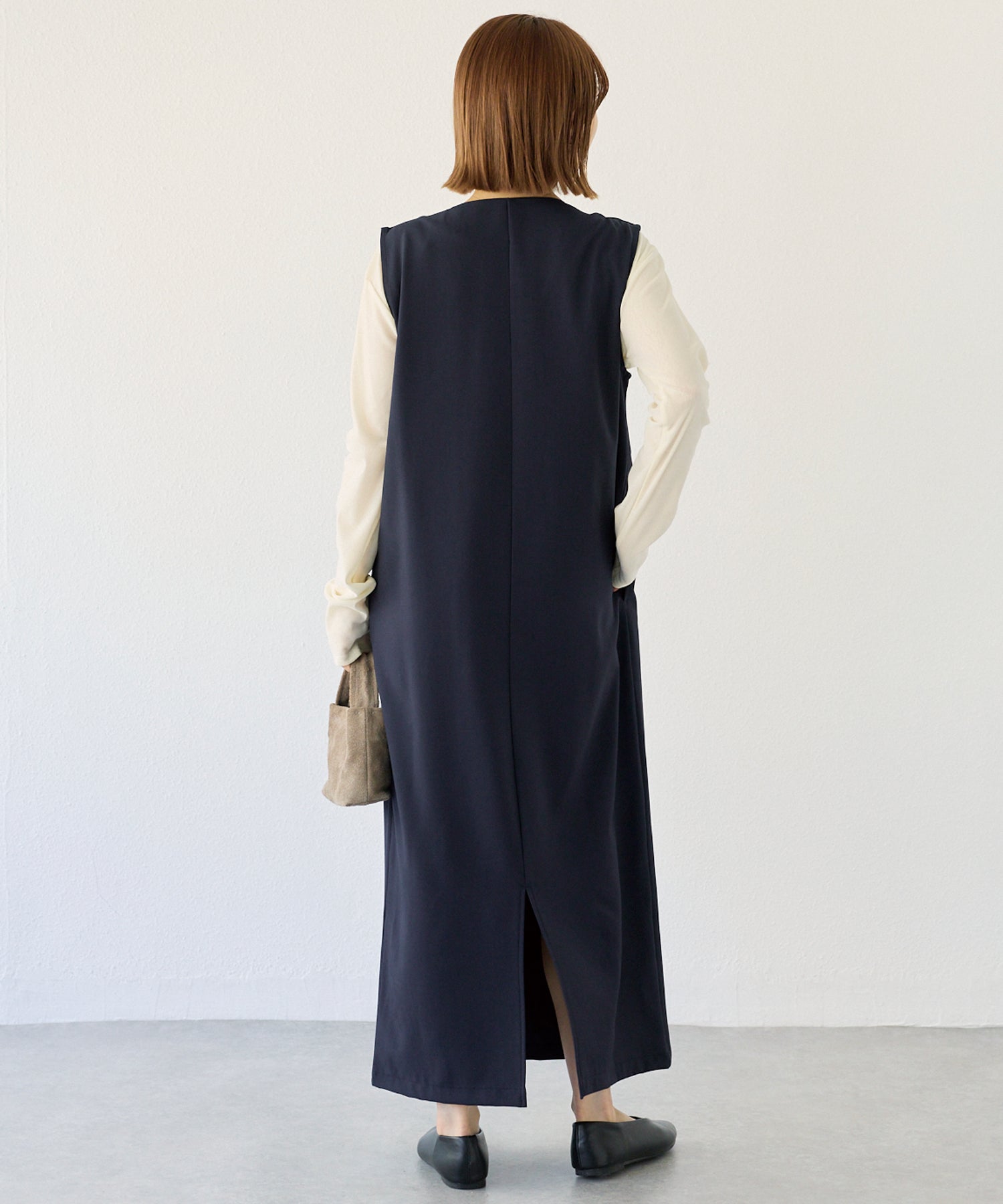 ダブル釦ジャンスカワンピース