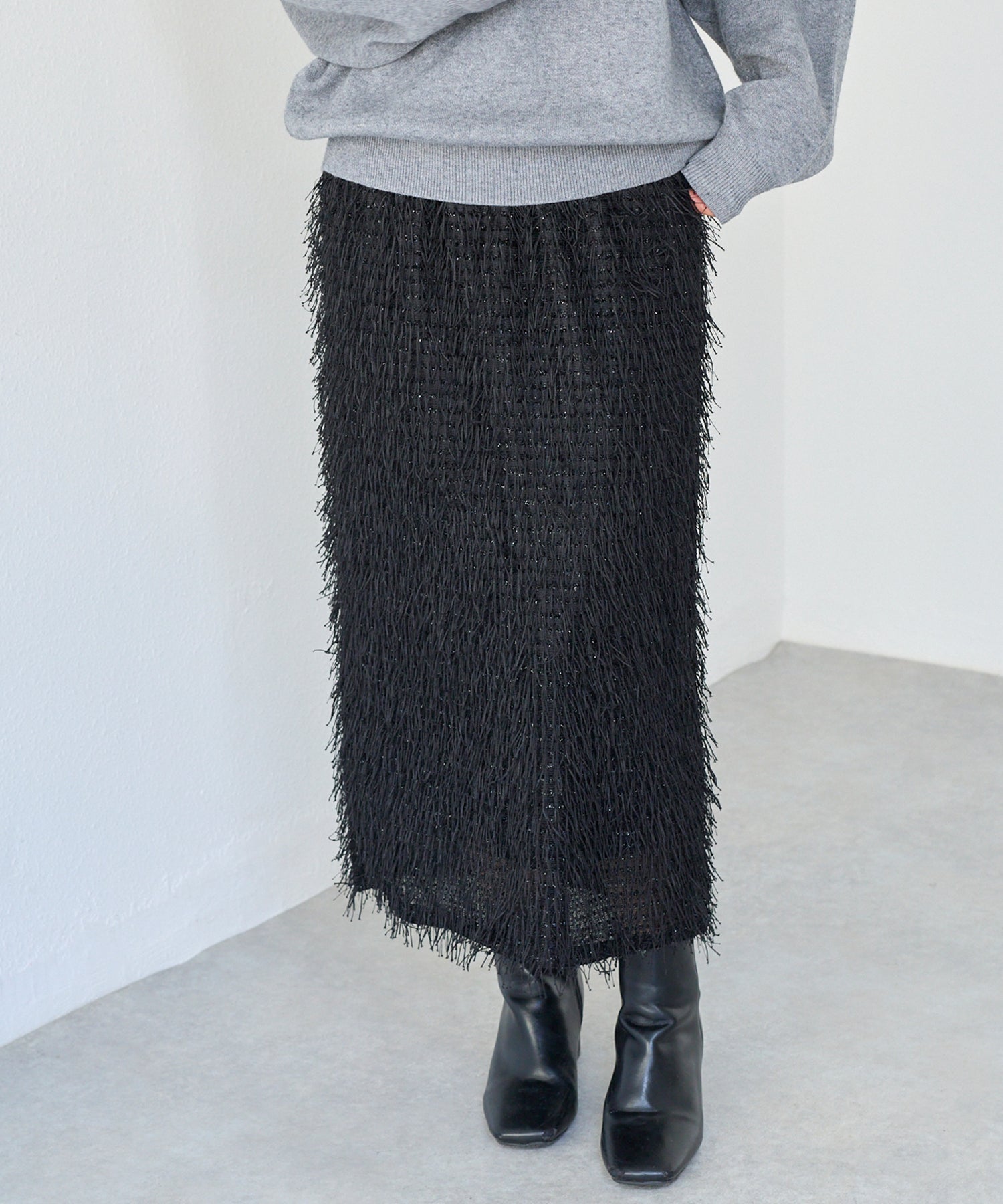 ラメジャガードナロースカート