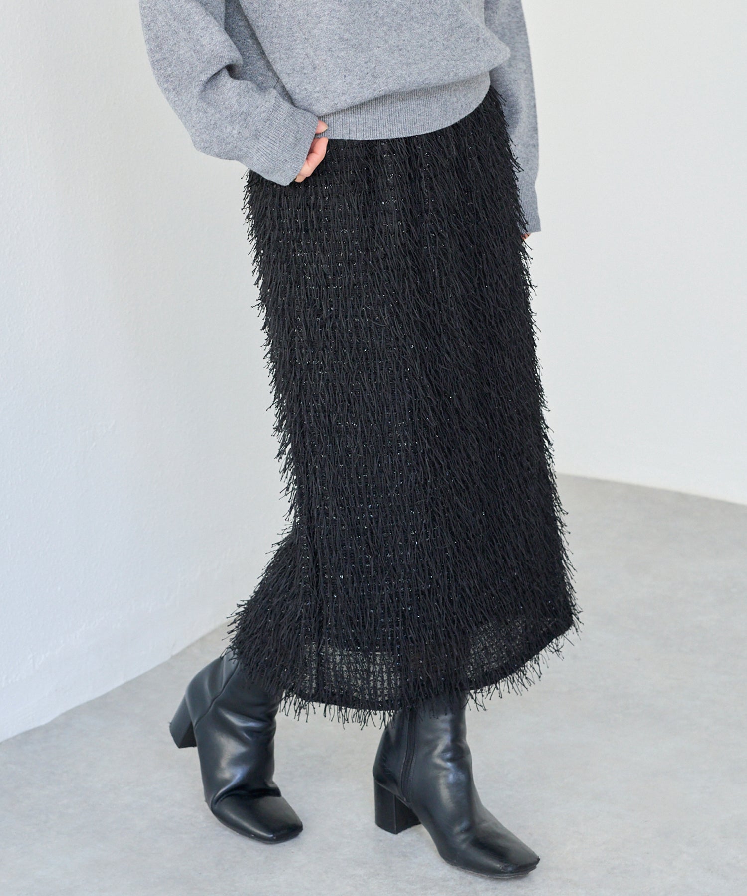 ラメジャガードナロースカート