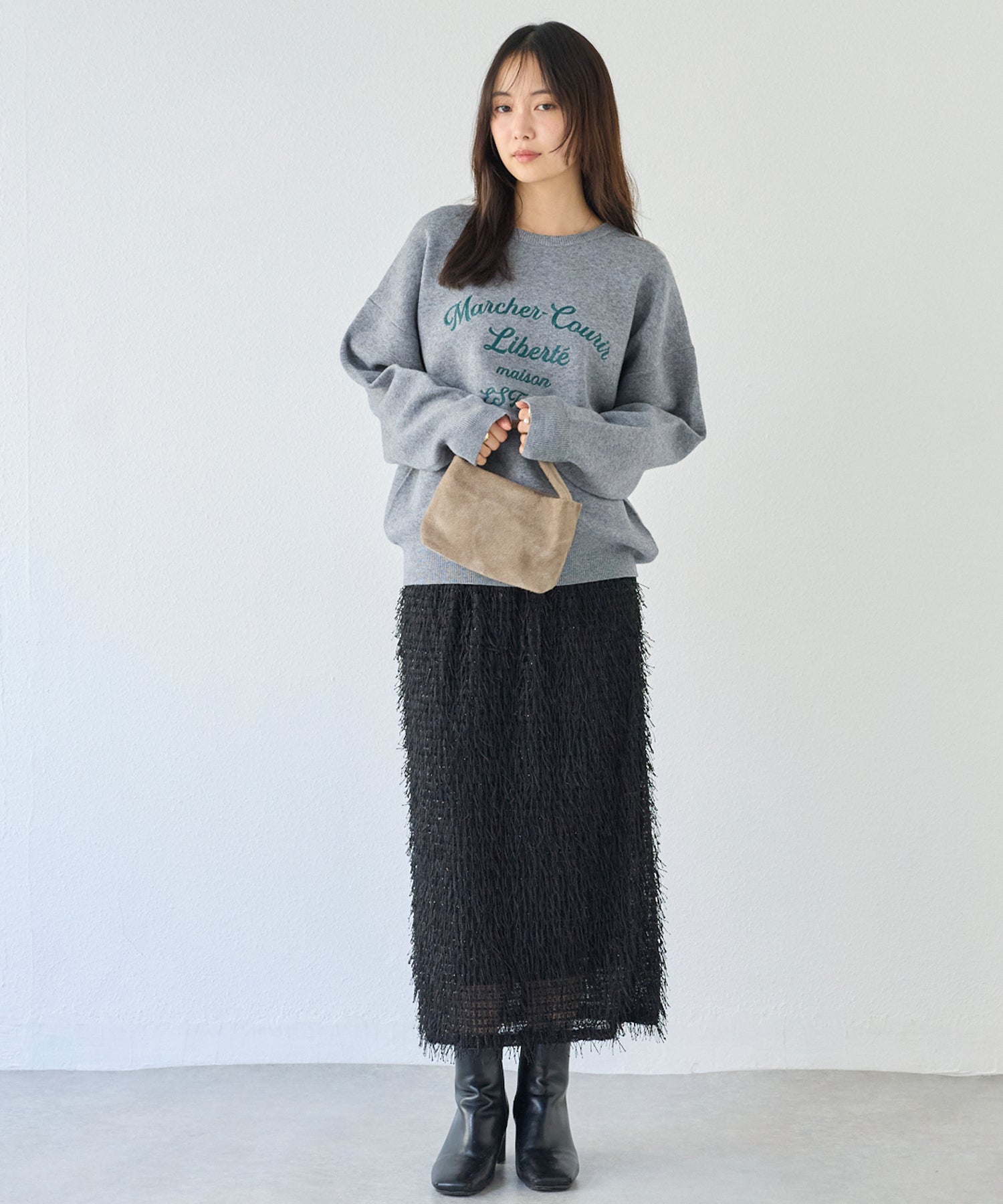 ラメジャガードナロースカート