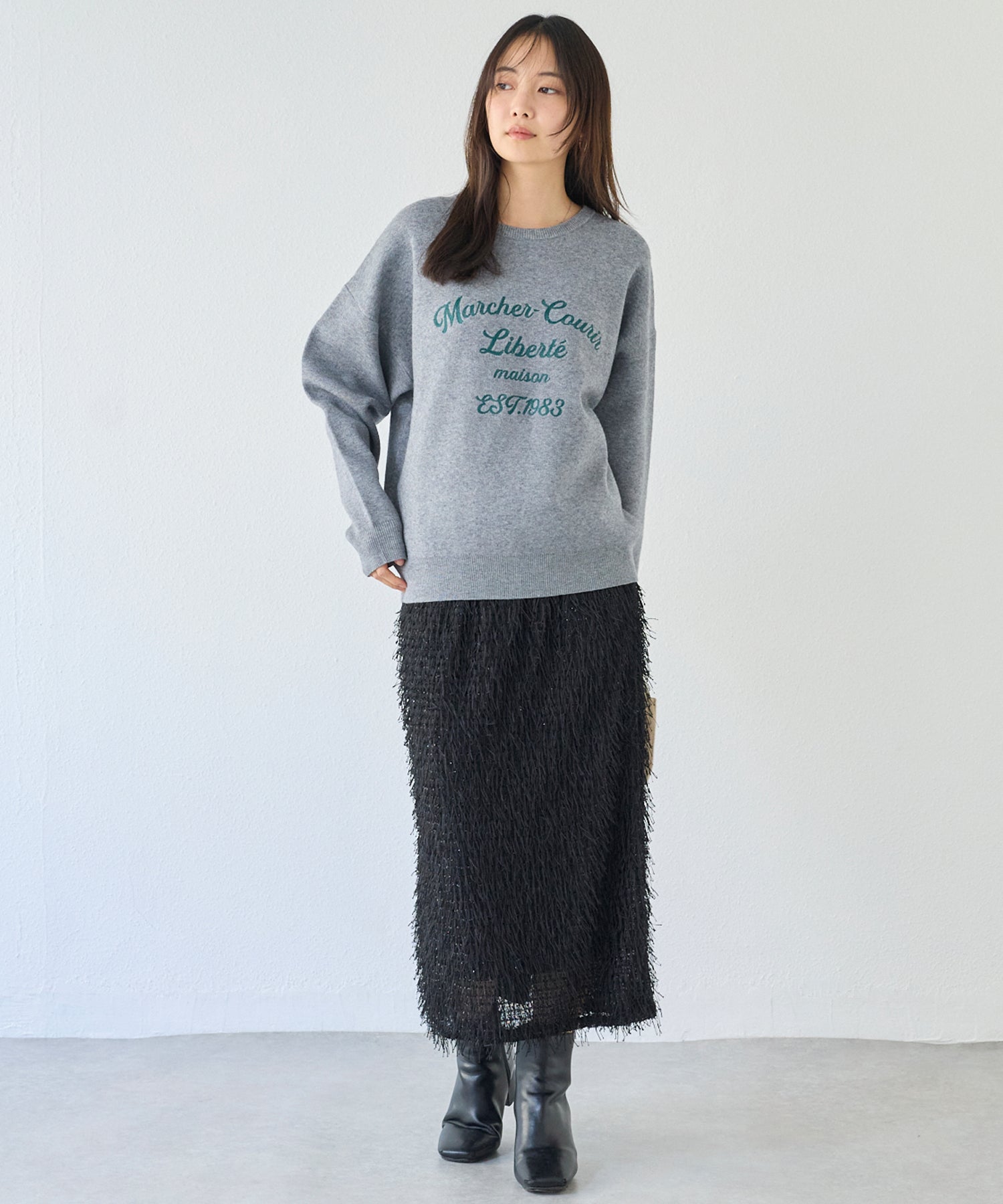 ラメジャガードナロースカート