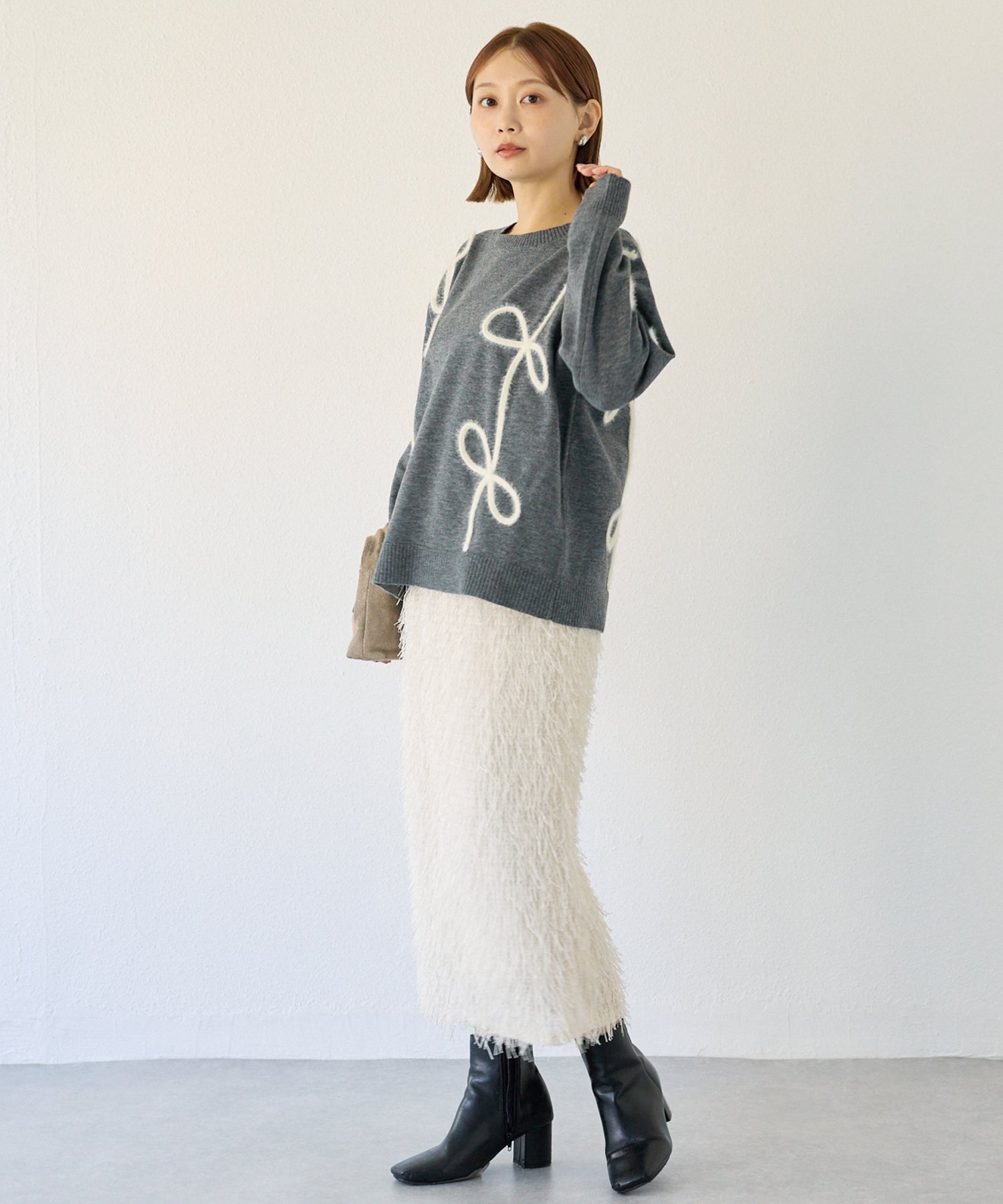 ラメジャガードナロースカート