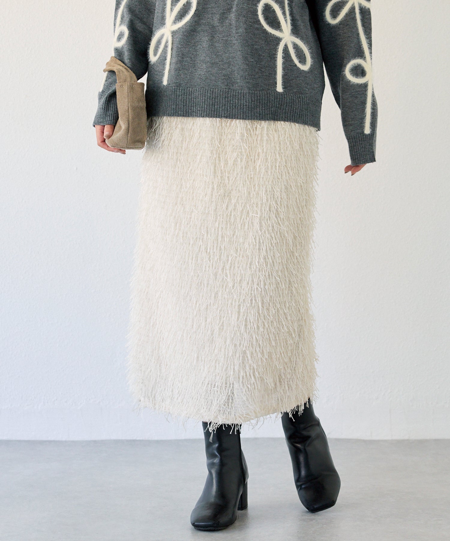 ラメジャガードナロースカート