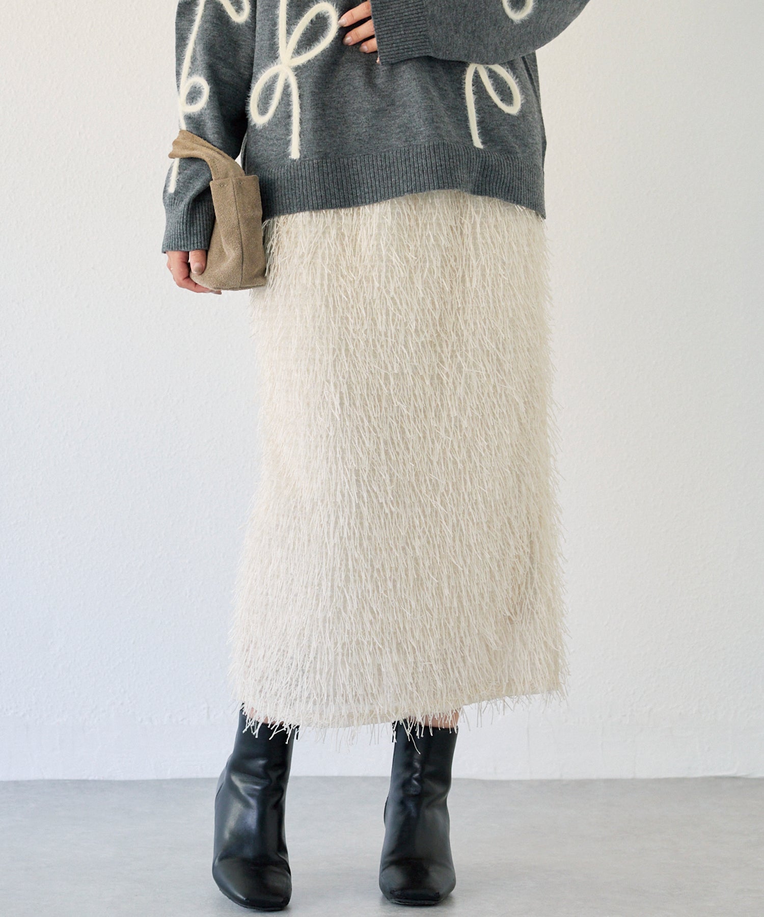 ラメジャガードナロースカート