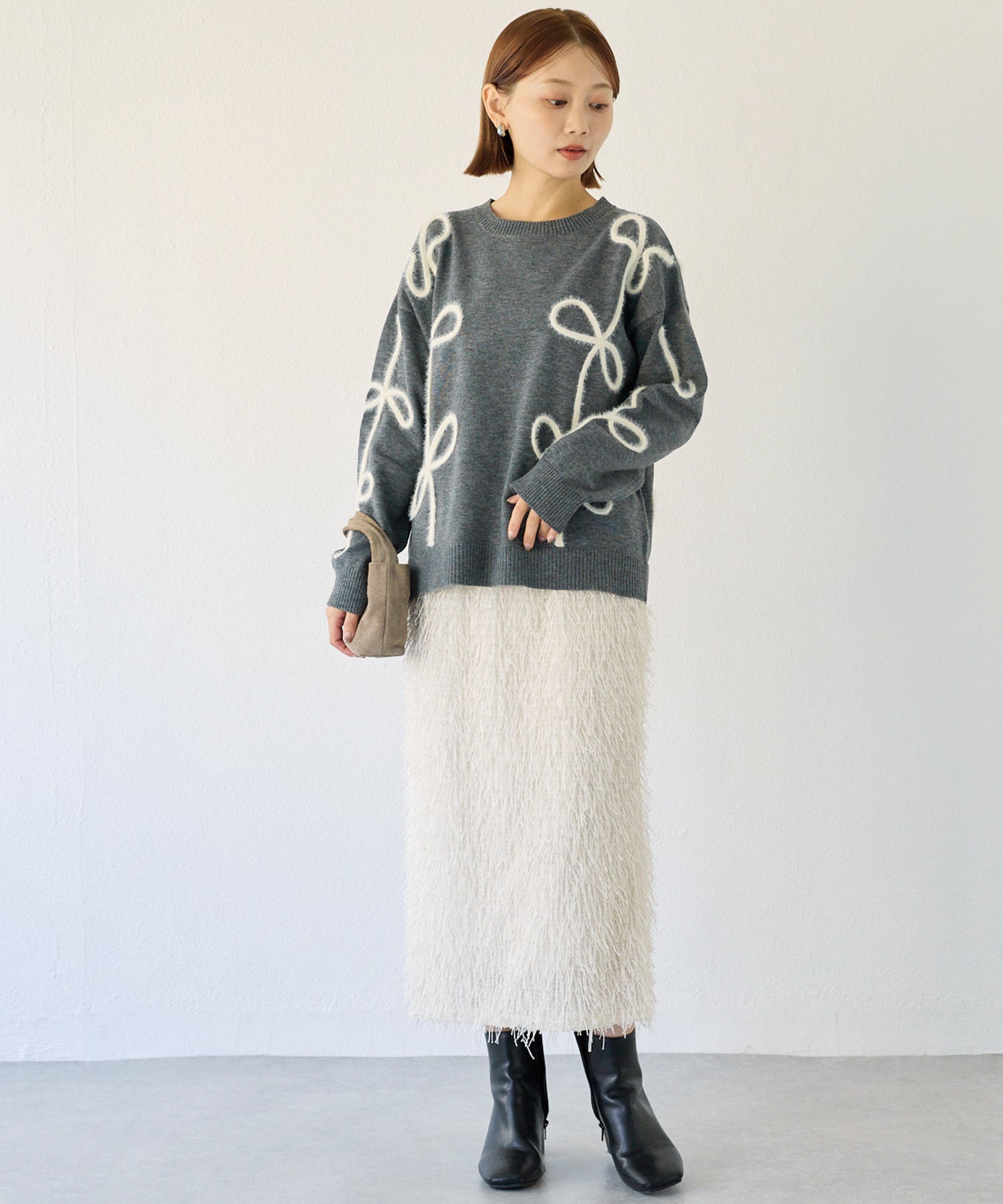 ラメジャガードナロースカート