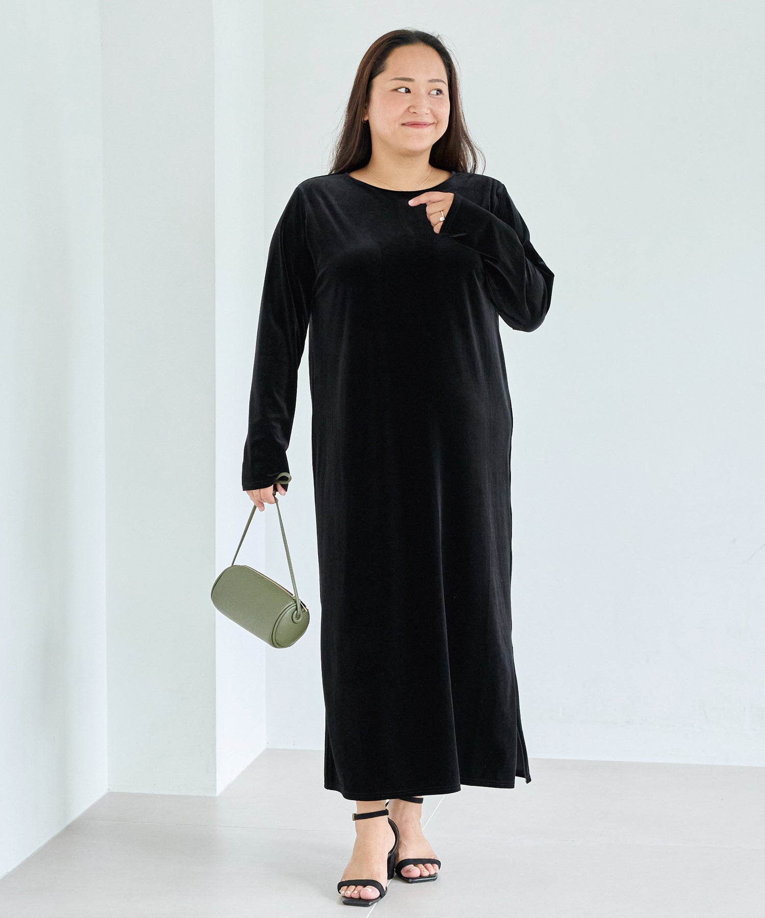 ブラック　model:161cm 着用サイズ:3L