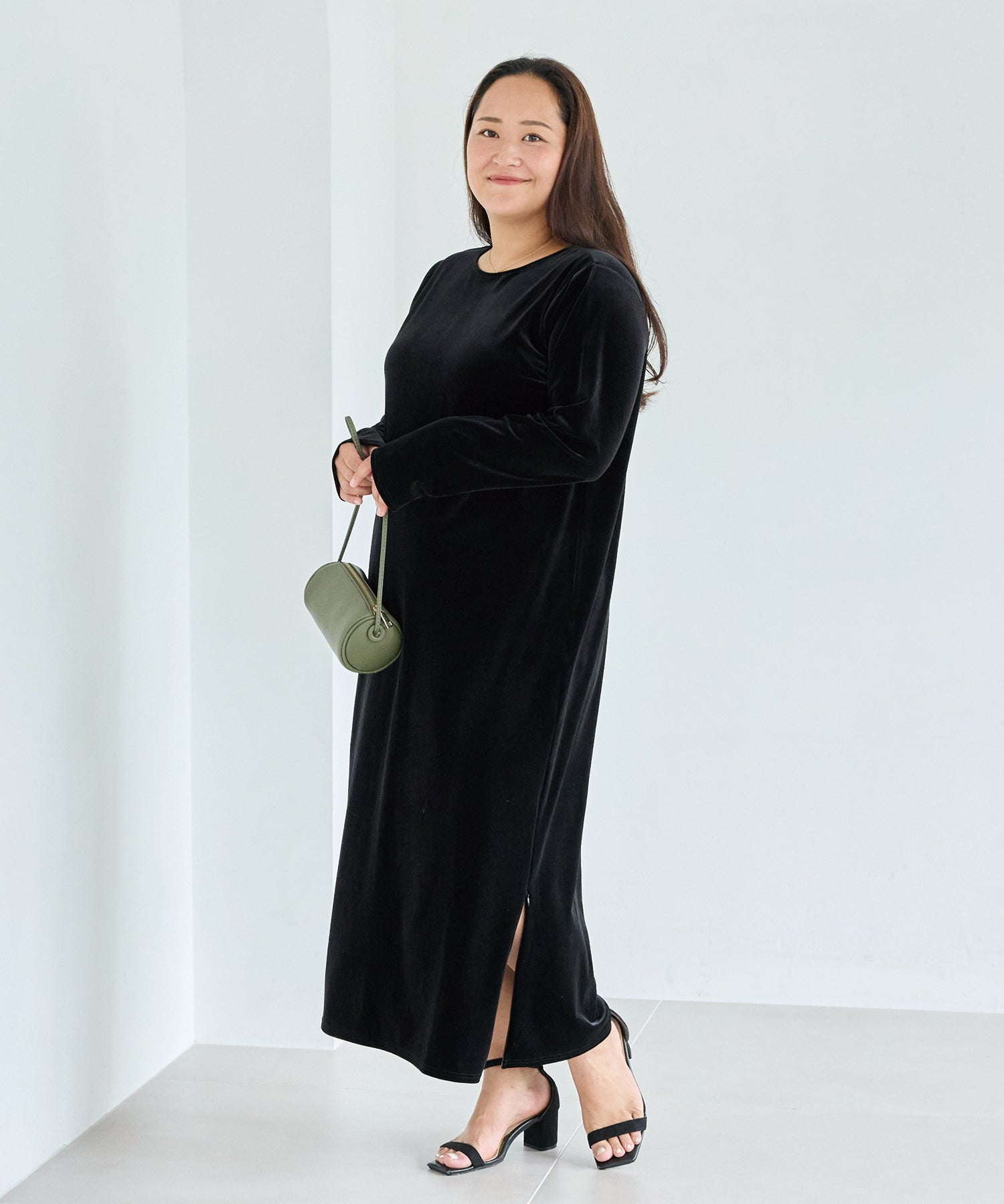 ブラック　model:161cm 着用サイズ:3L