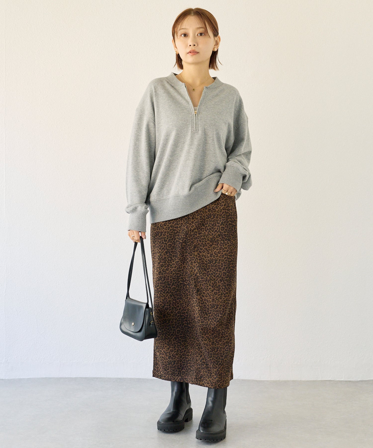 スエードナロースカート | ラビアンジェ-⼤きいサイズのレディース服