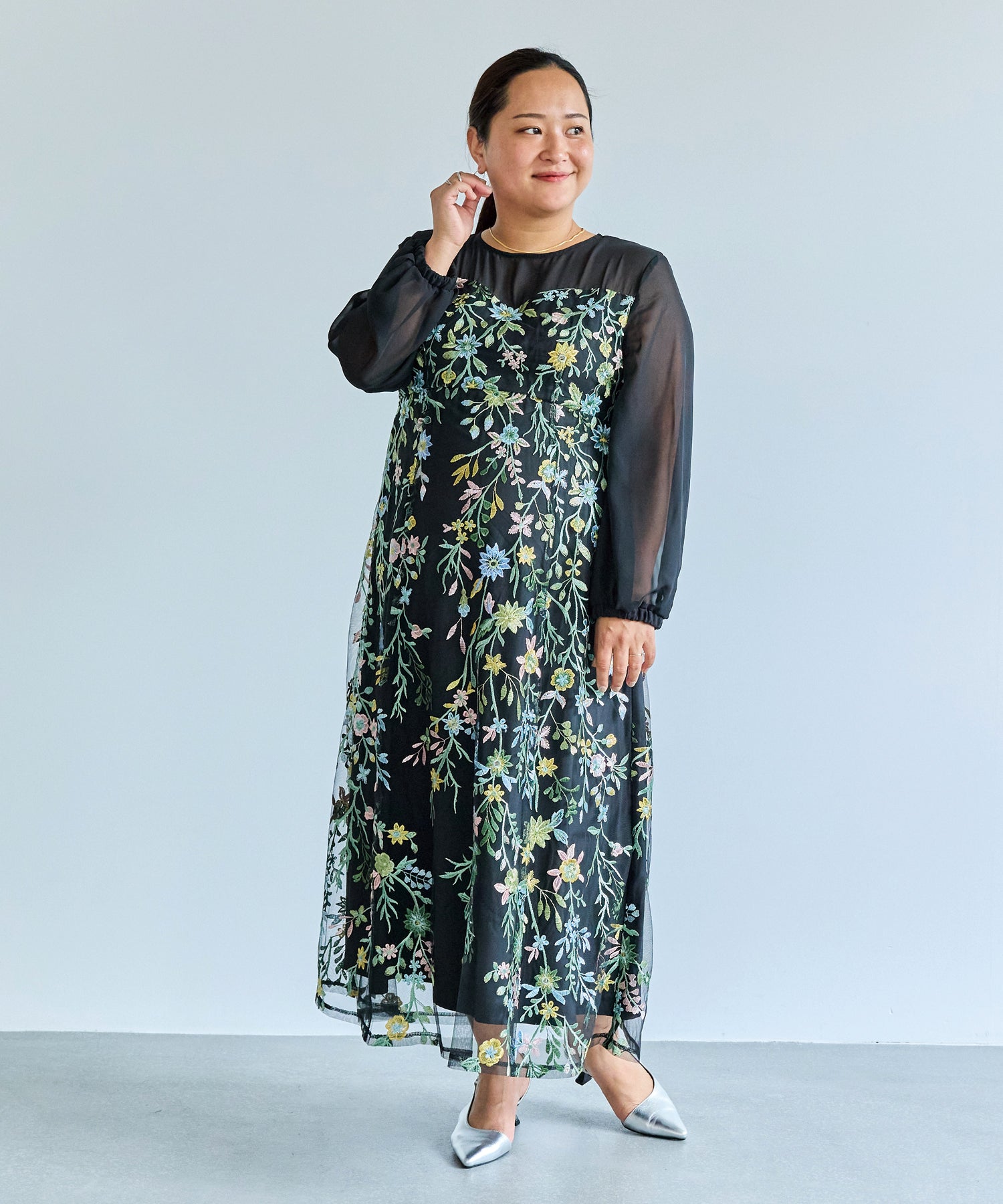 ブラック　model:161cm 着用サイズ:3L