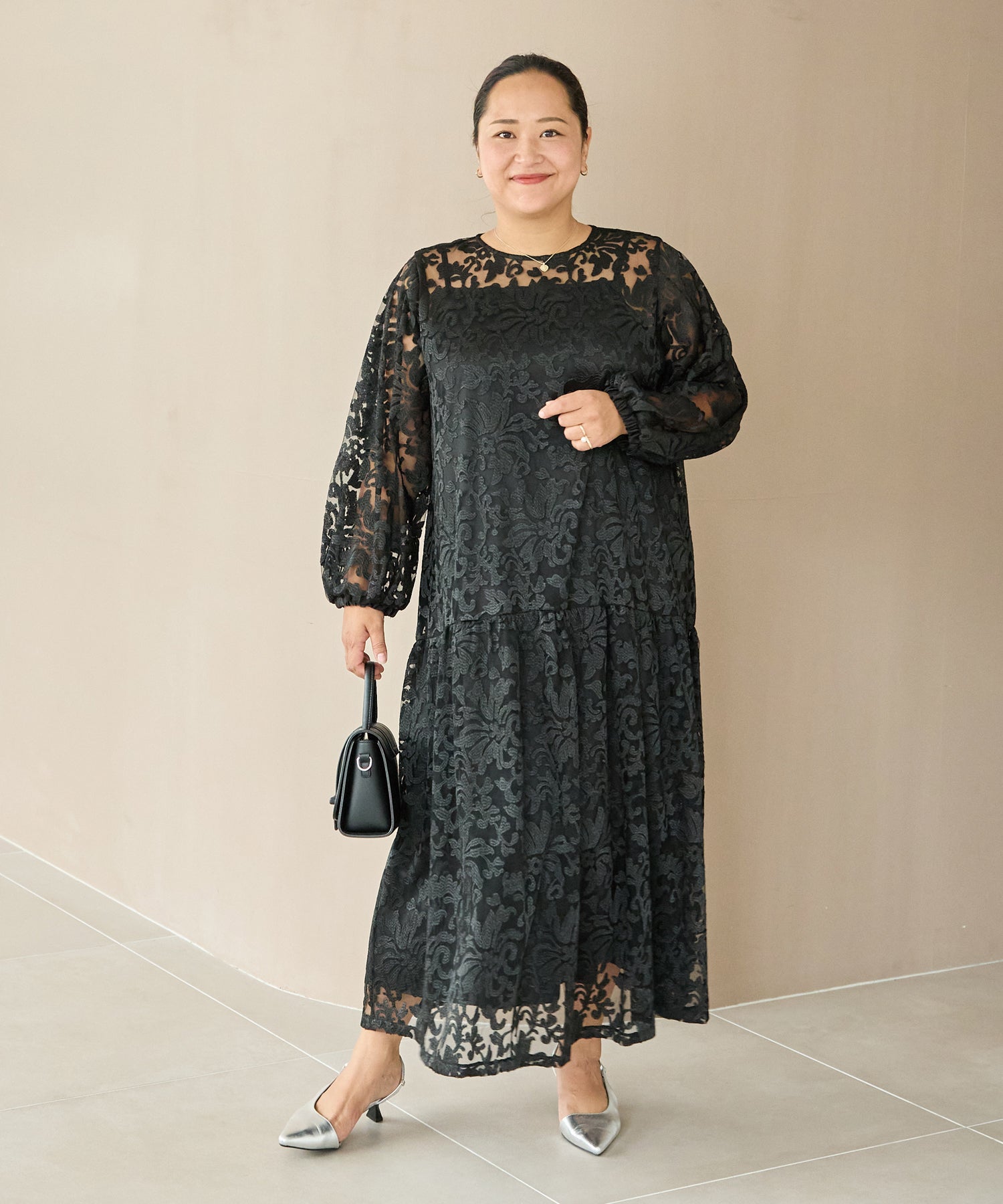 ブラック　model:161cm 着用サイズ:3L