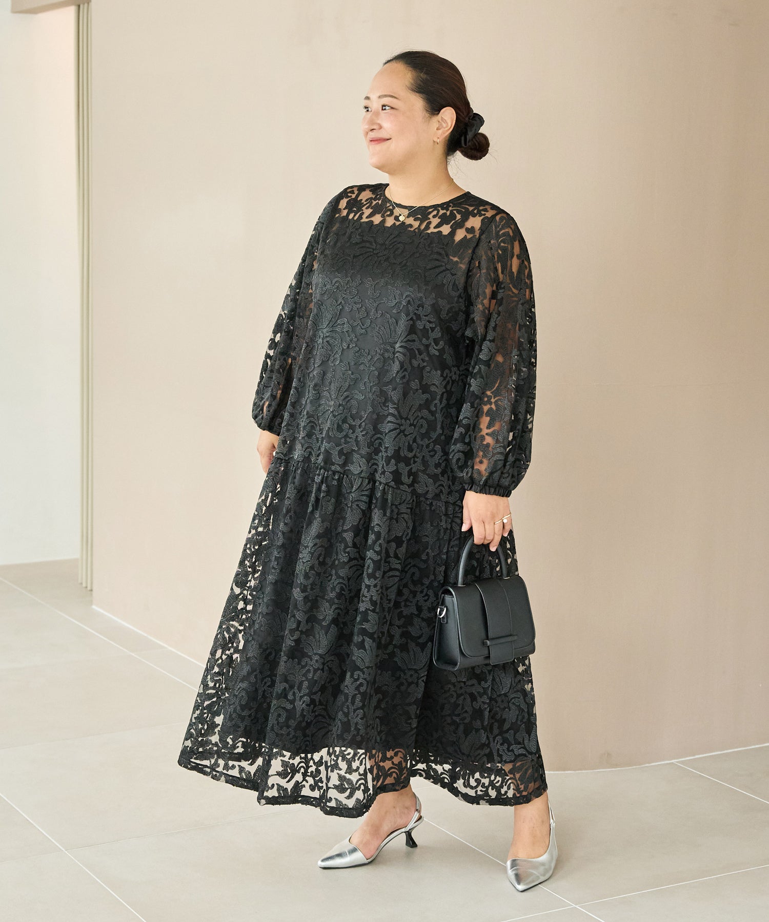 ブラック　model:161cm 着用サイズ:3L