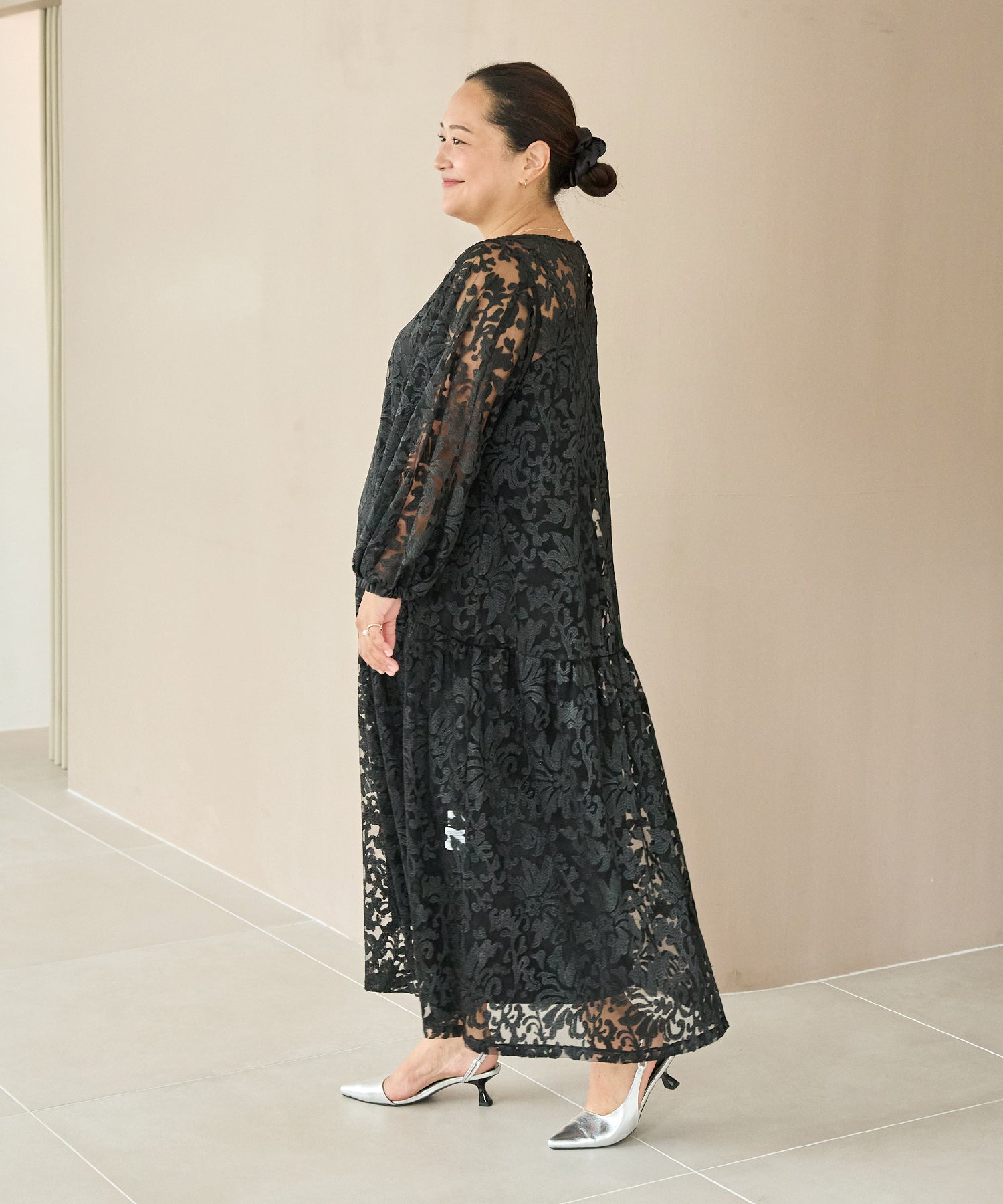 ブラック　model:161cm 着用サイズ:3L