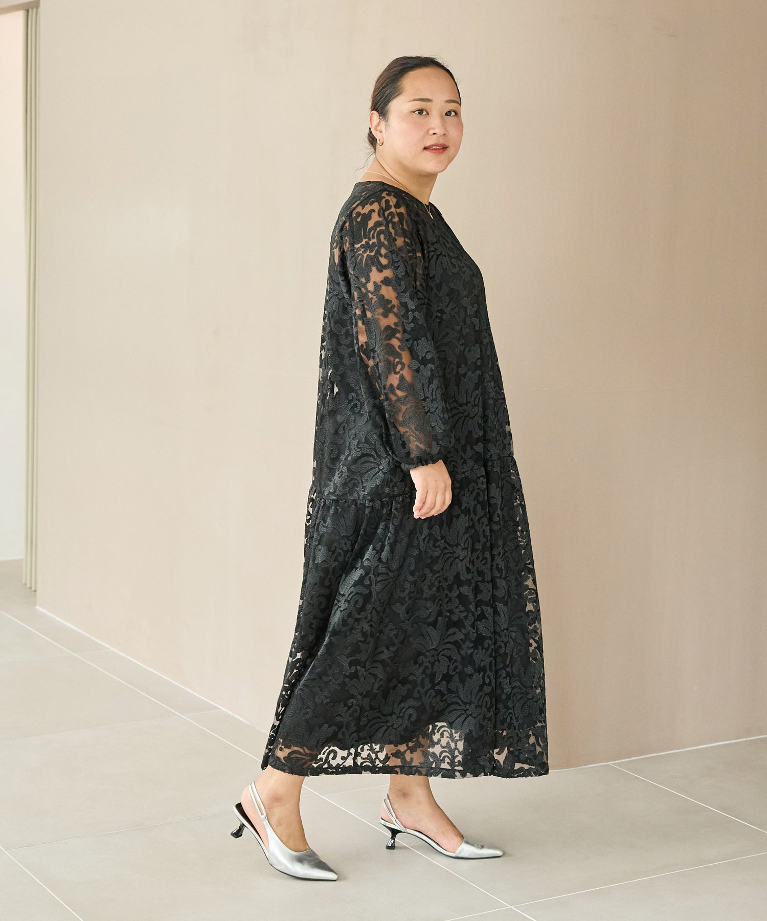 ブラック　model:161cm 着用サイズ:3L