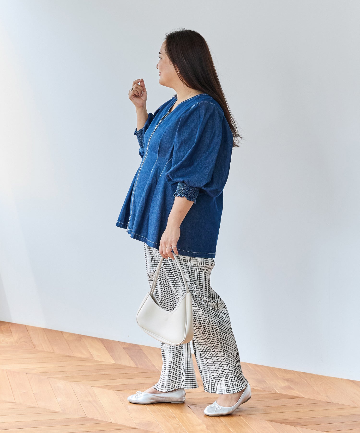 ネイビー　model:161cm 着用サイズ:3L