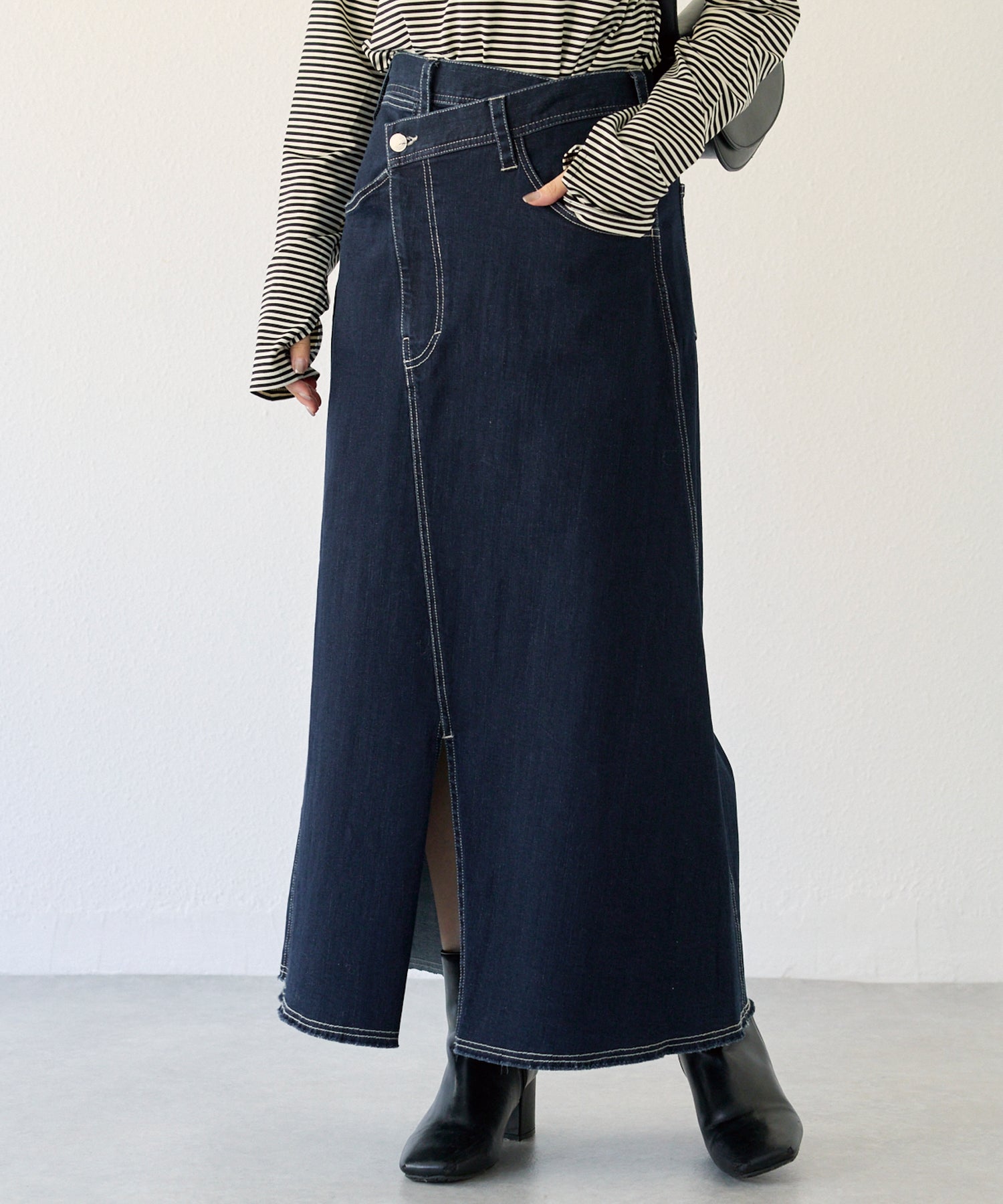 ネイビー　model:156cm 着用サイズ:M