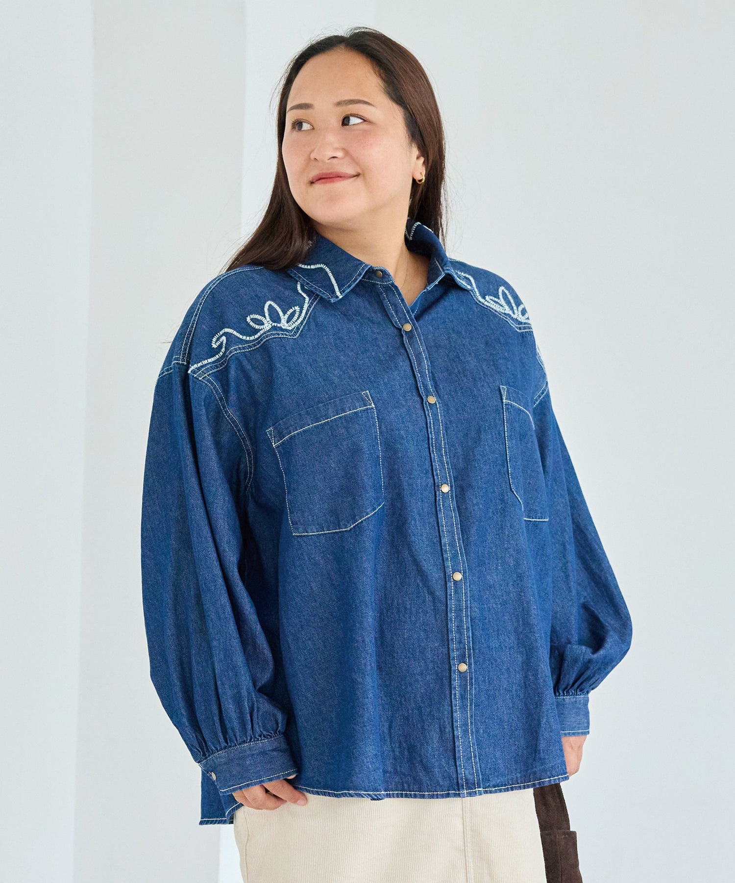 ネイビー　model:161cm 着用サイズ:3L