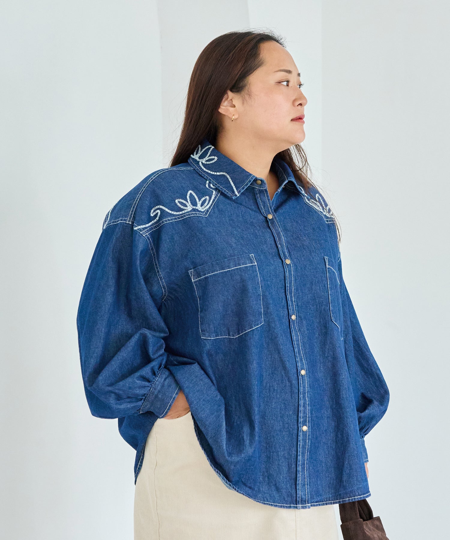 ネイビー　model:161cm 着用サイズ:3L