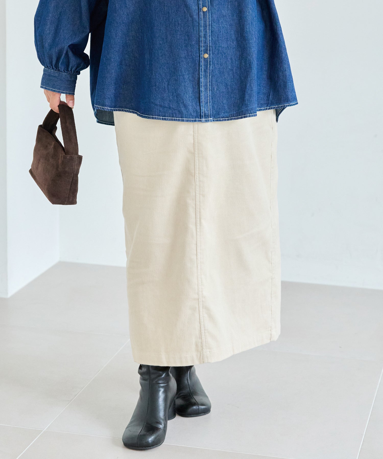 アイボリー　model:161cm 着用サイズ:3L