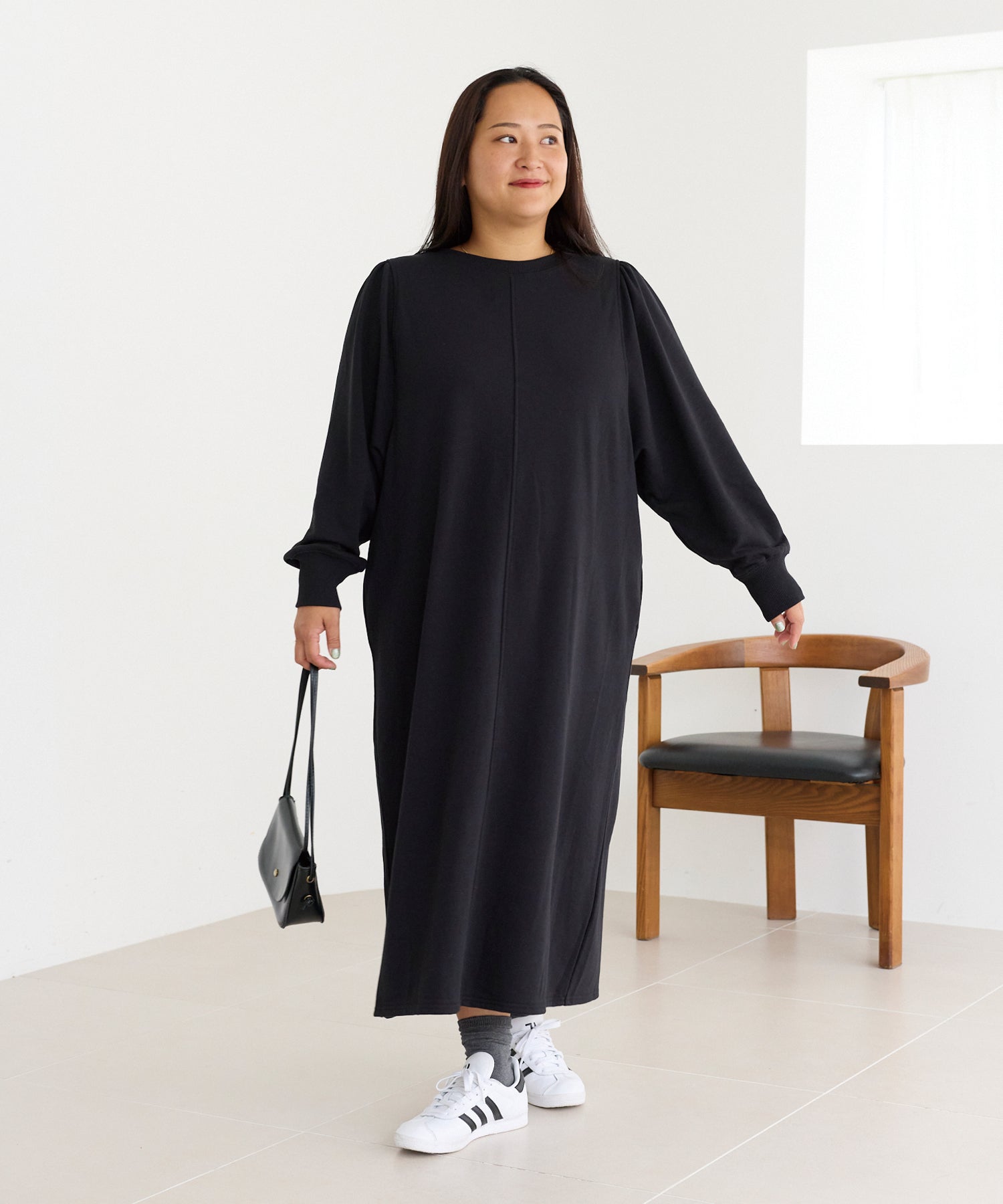 【好機能シリーズ】吸湿発熱/静電気防止/発熱裏毛ワンピース