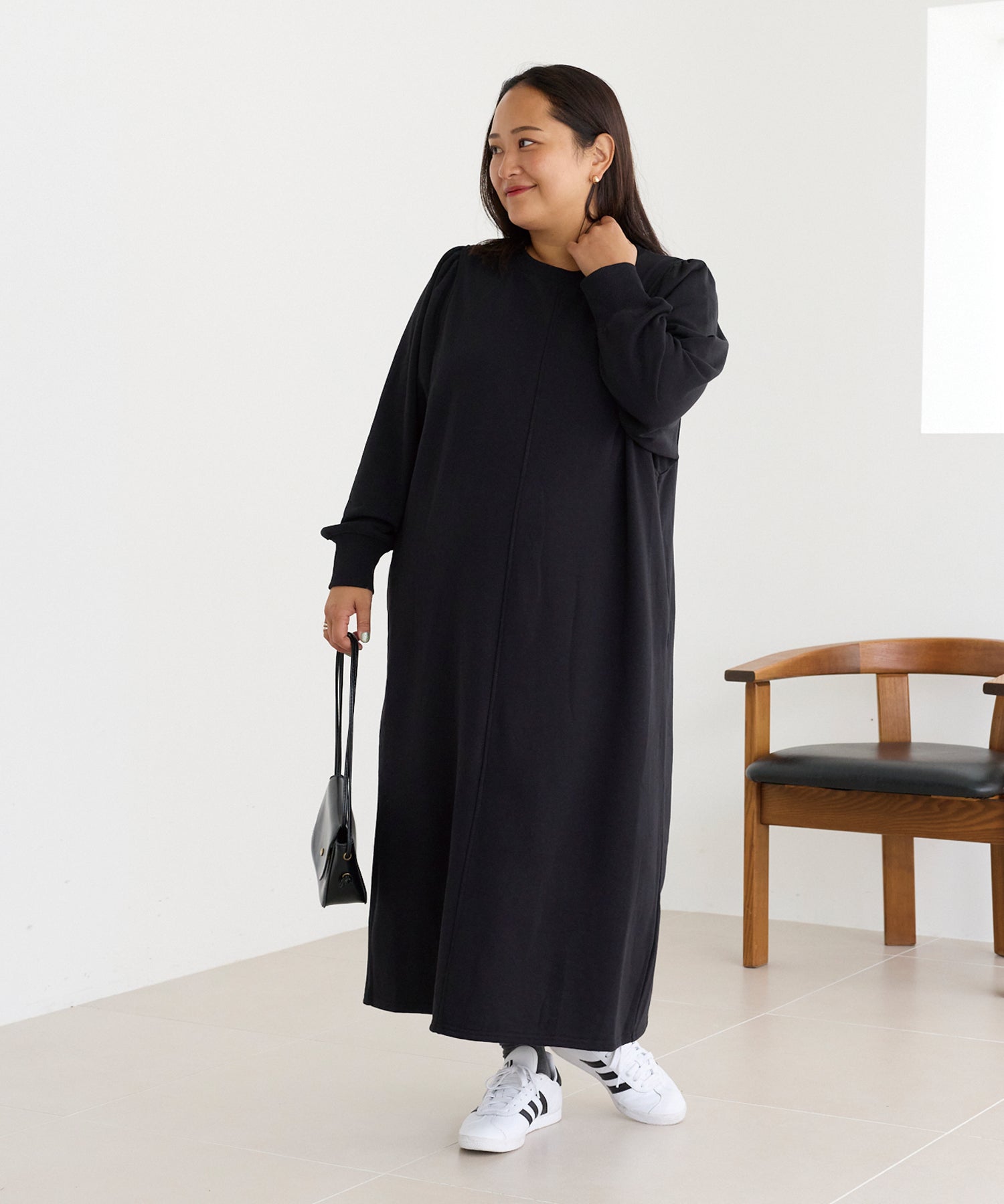 【好機能シリーズ】吸湿発熱/静電気防止/発熱裏毛ワンピース