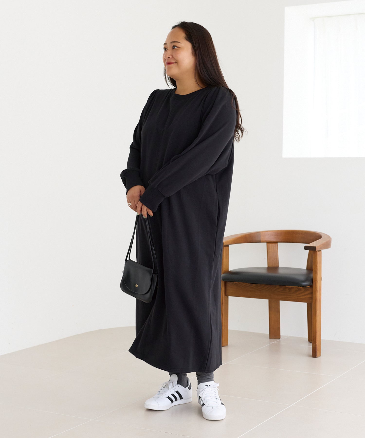 【好機能シリーズ】吸湿発熱/静電気防止/発熱裏毛ワンピース