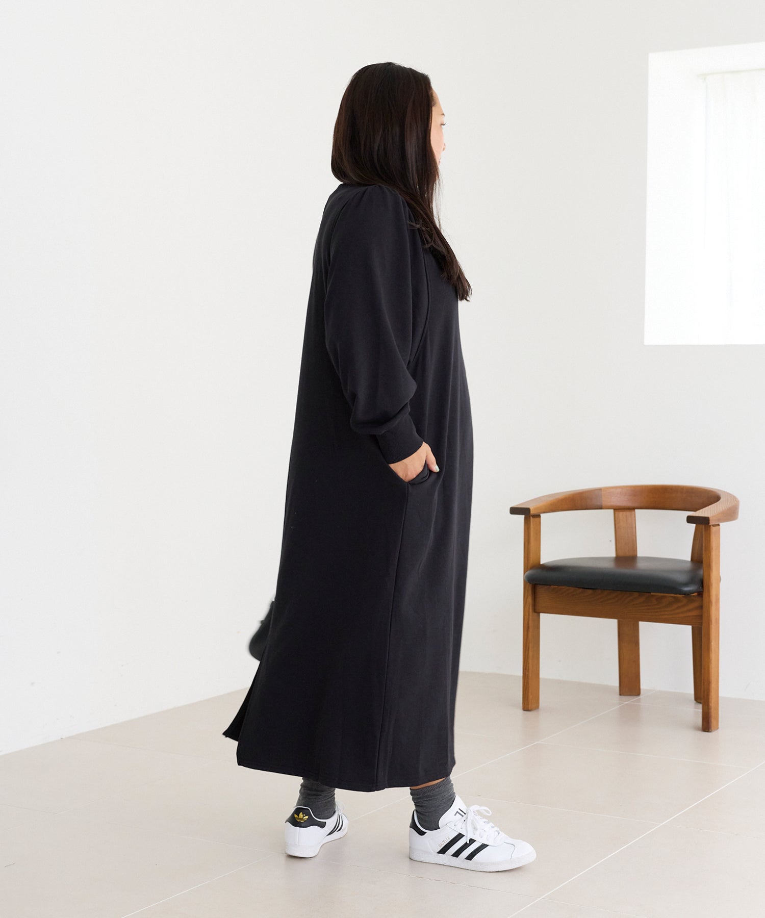 【好機能シリーズ】吸湿発熱/静電気防止/発熱裏毛ワンピース