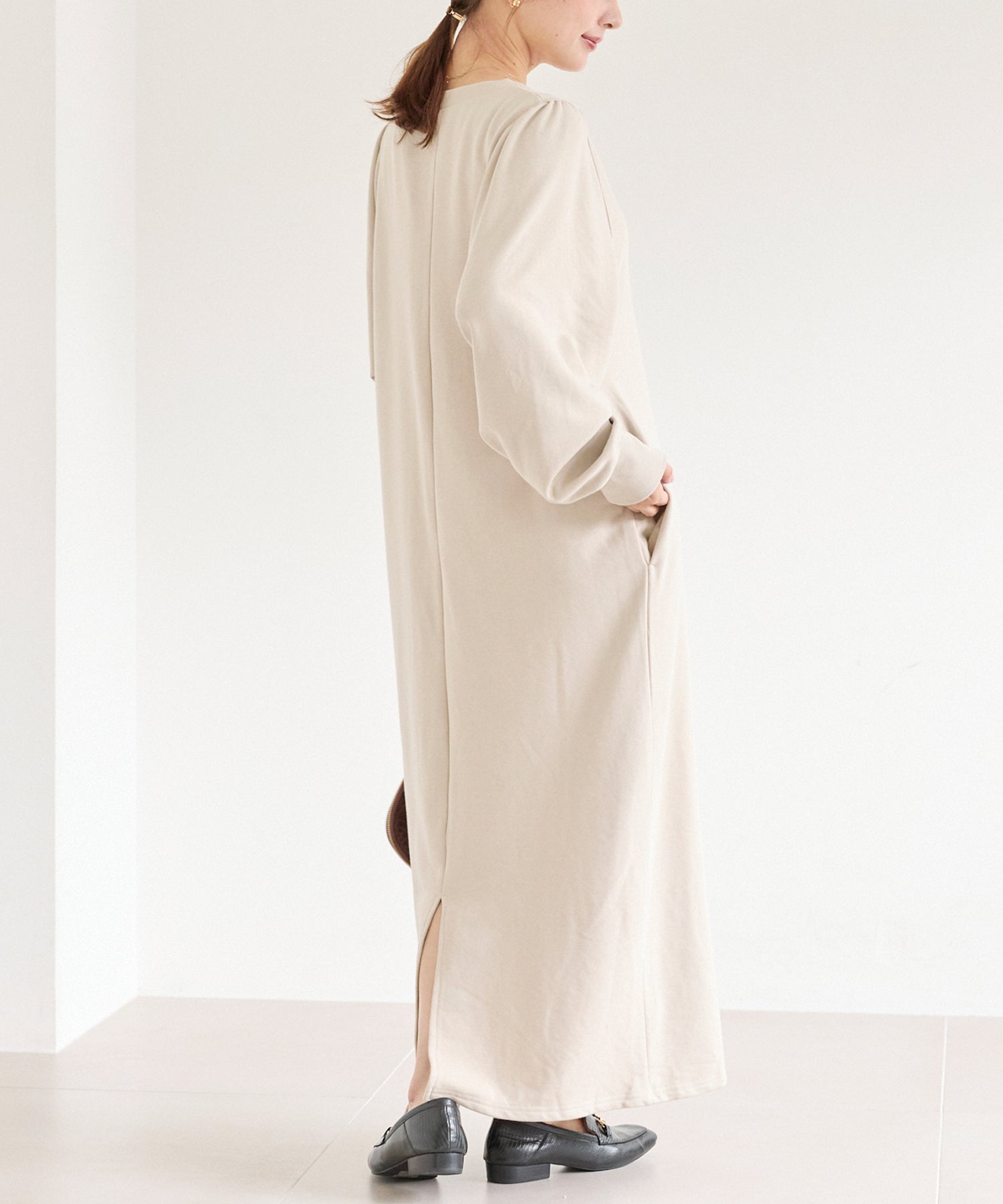 【好機能シリーズ】吸湿発熱/静電気防止/発熱裏毛ワンピース