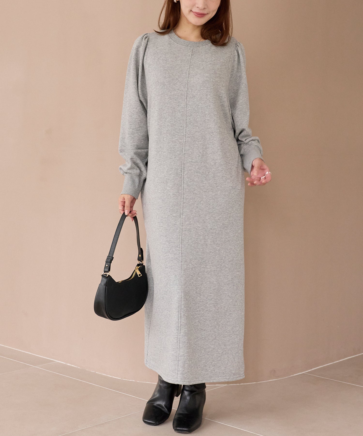 グレー　model:156cm 着用サイズ:M