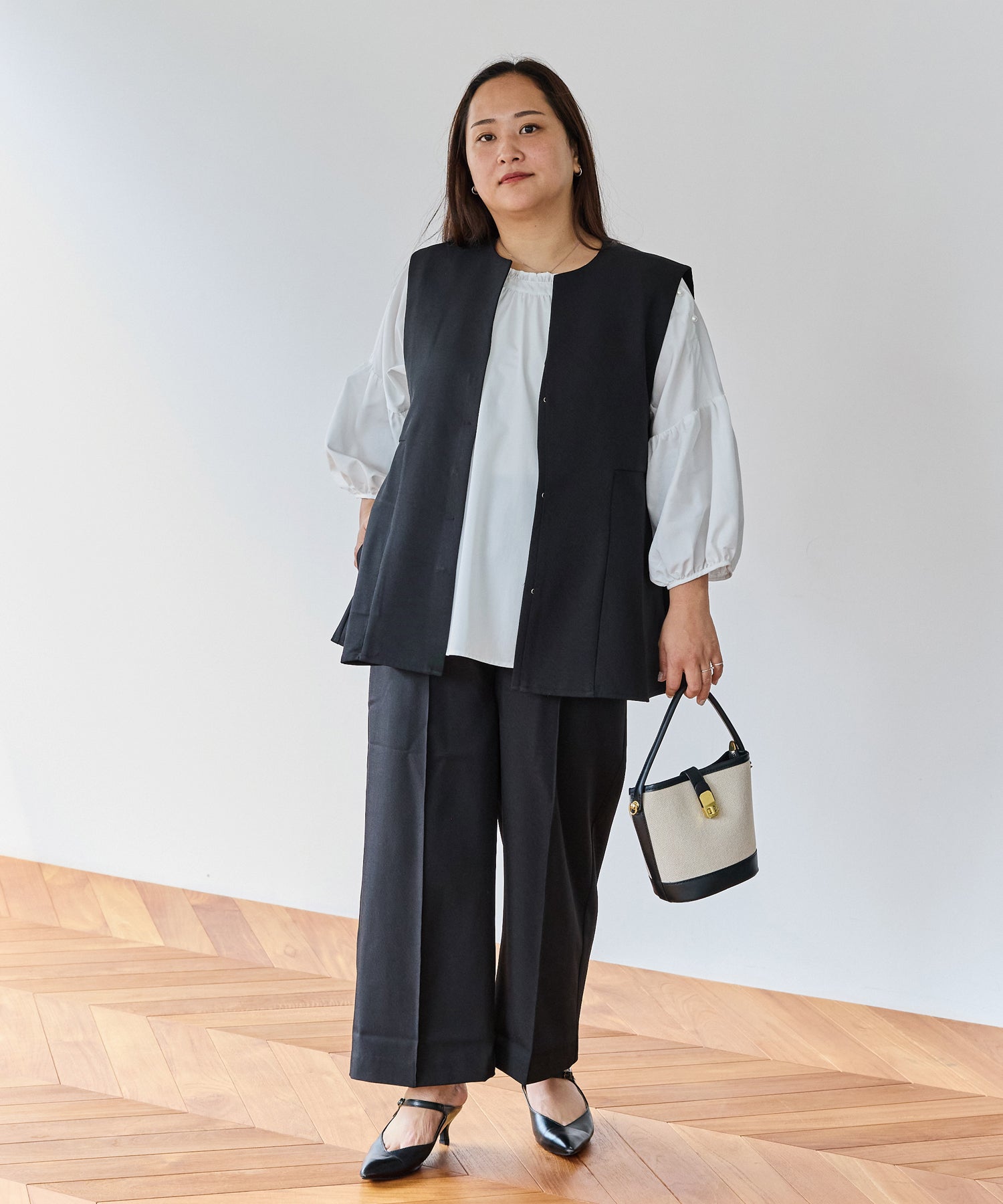 ブラック　model:161cm 着用サイズ:3L