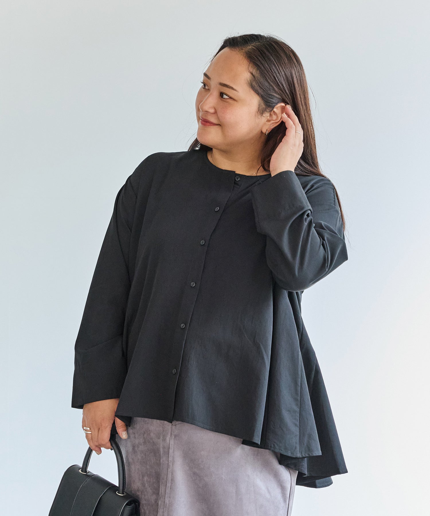 ブラック　model:161cm 着用サイズ:3L