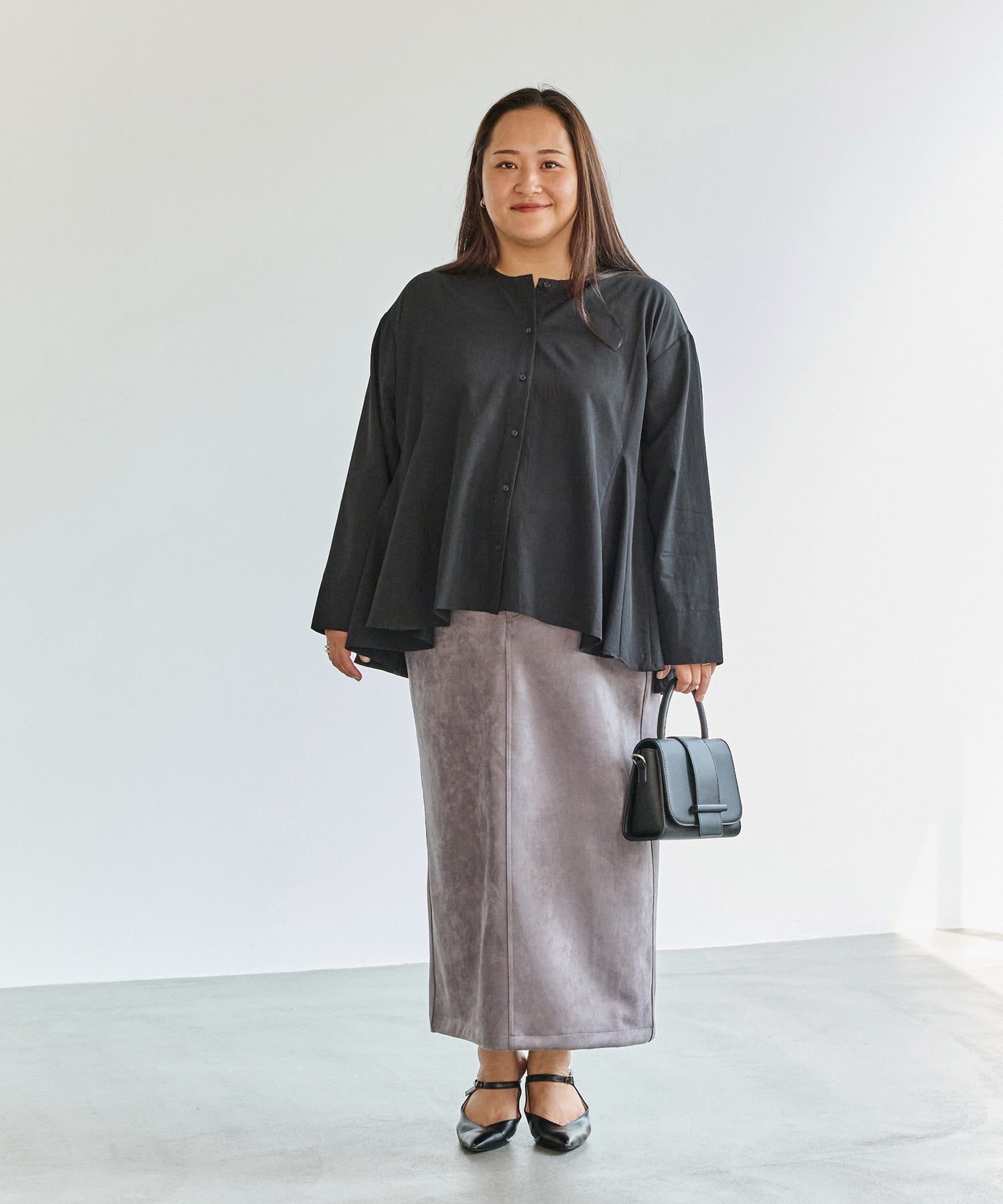 ブラック　model:161cm 着用サイズ:3L