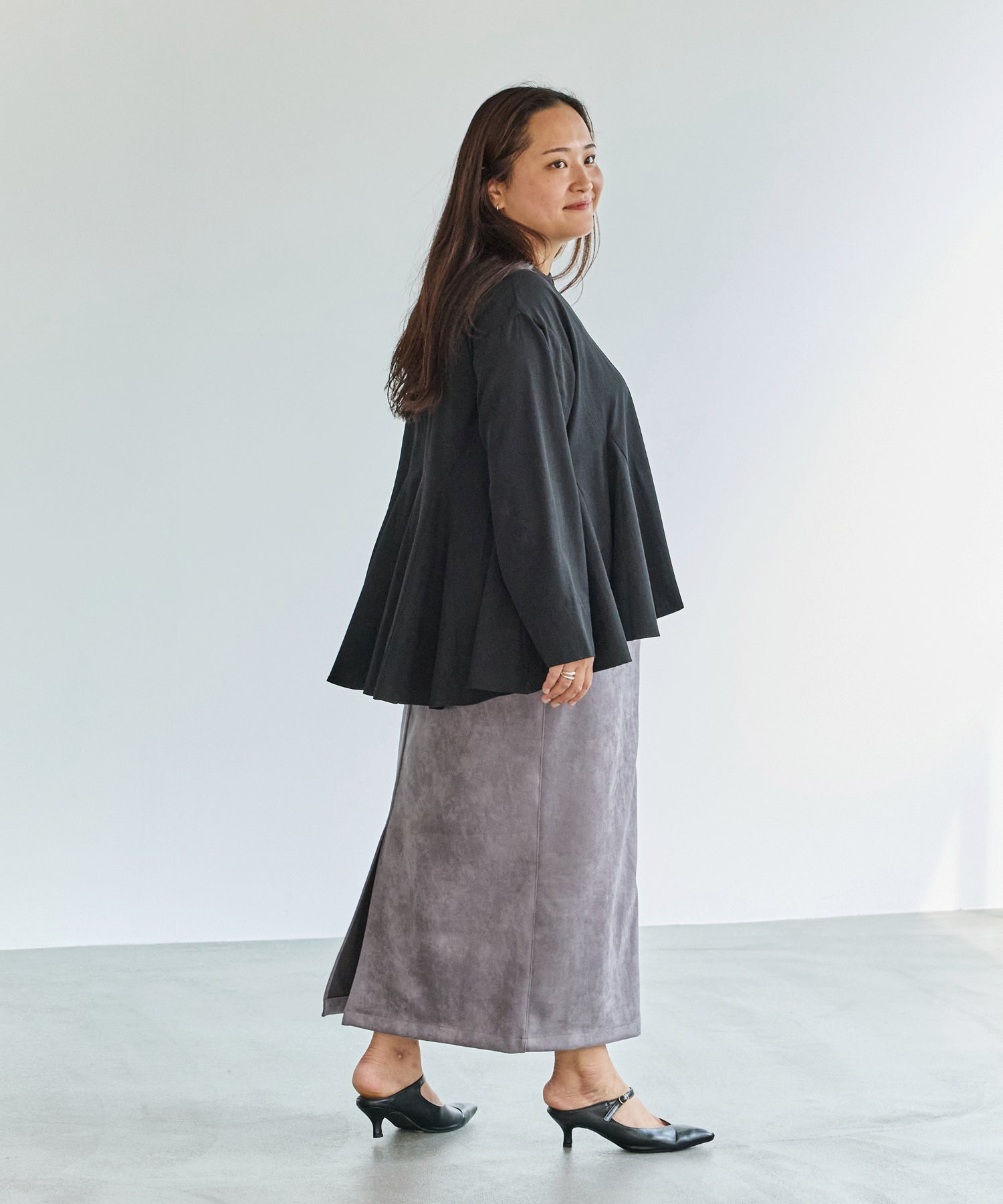 ブラック　model:161cm 着用サイズ:3L