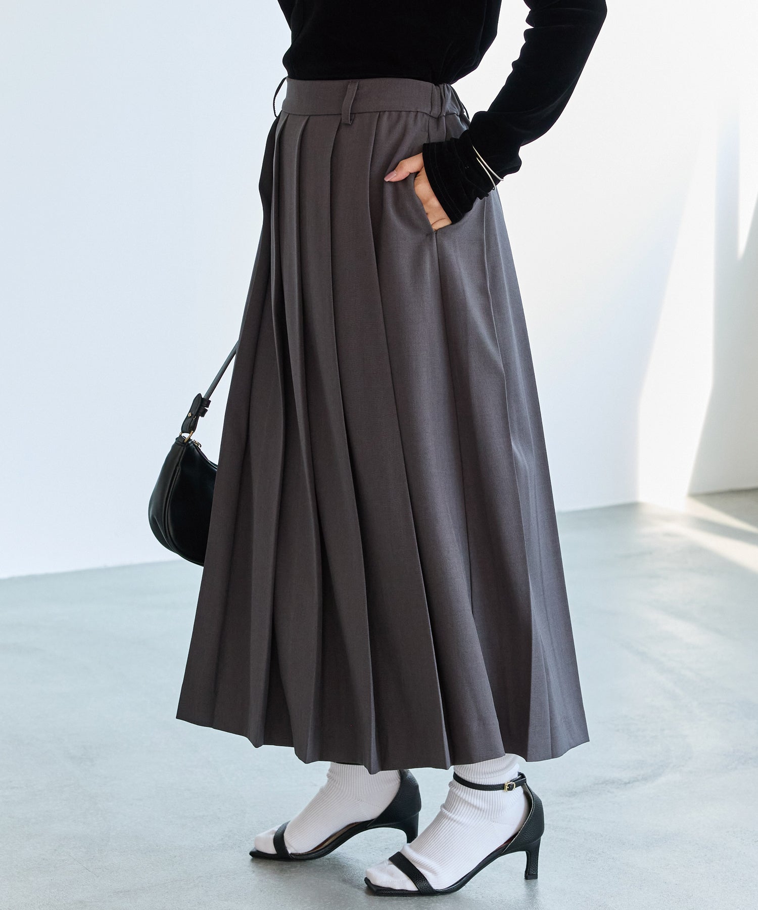 グレー　model:156cm 着用サイズ:M