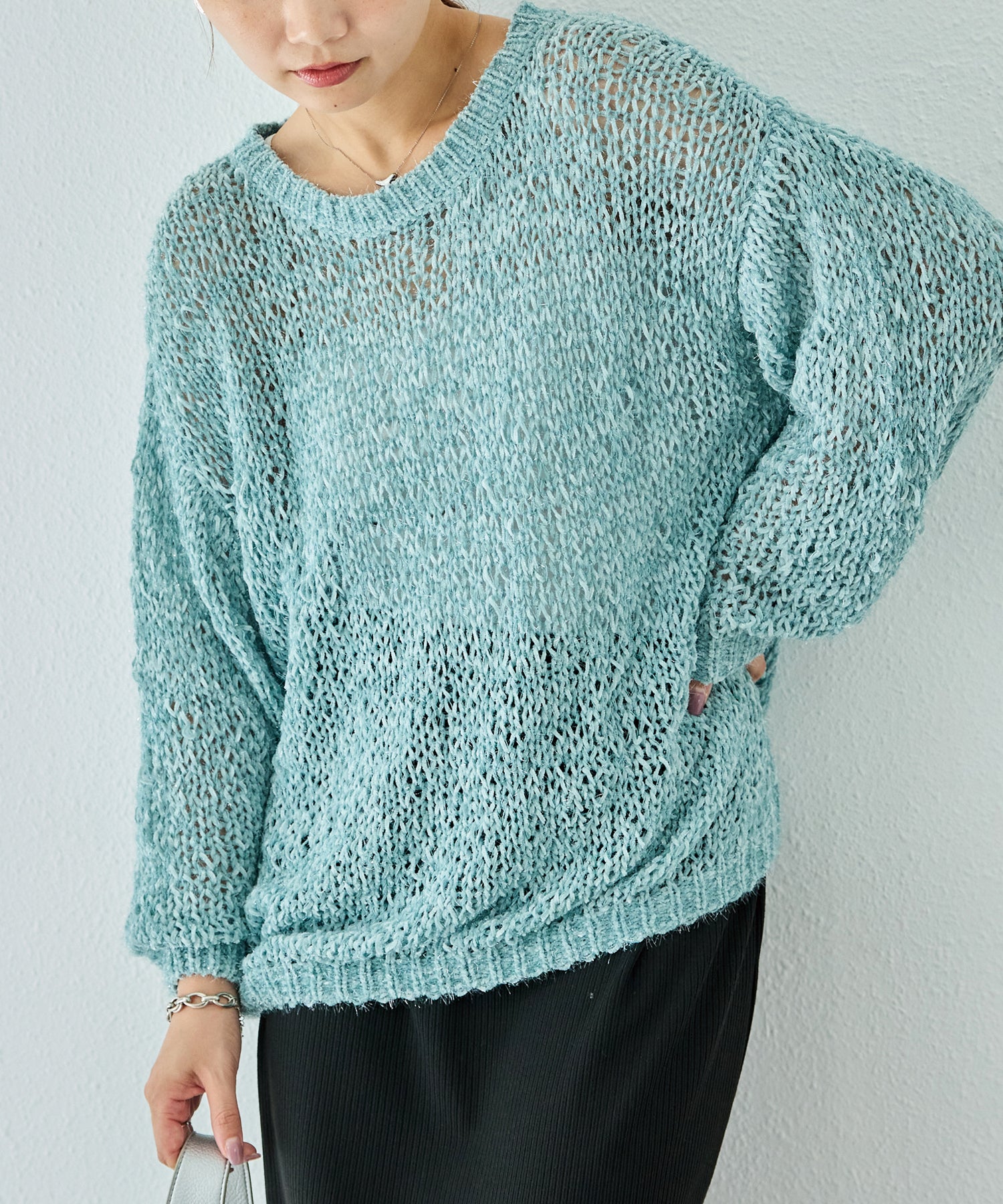ブルー　model:156cm 着用サイズ:F