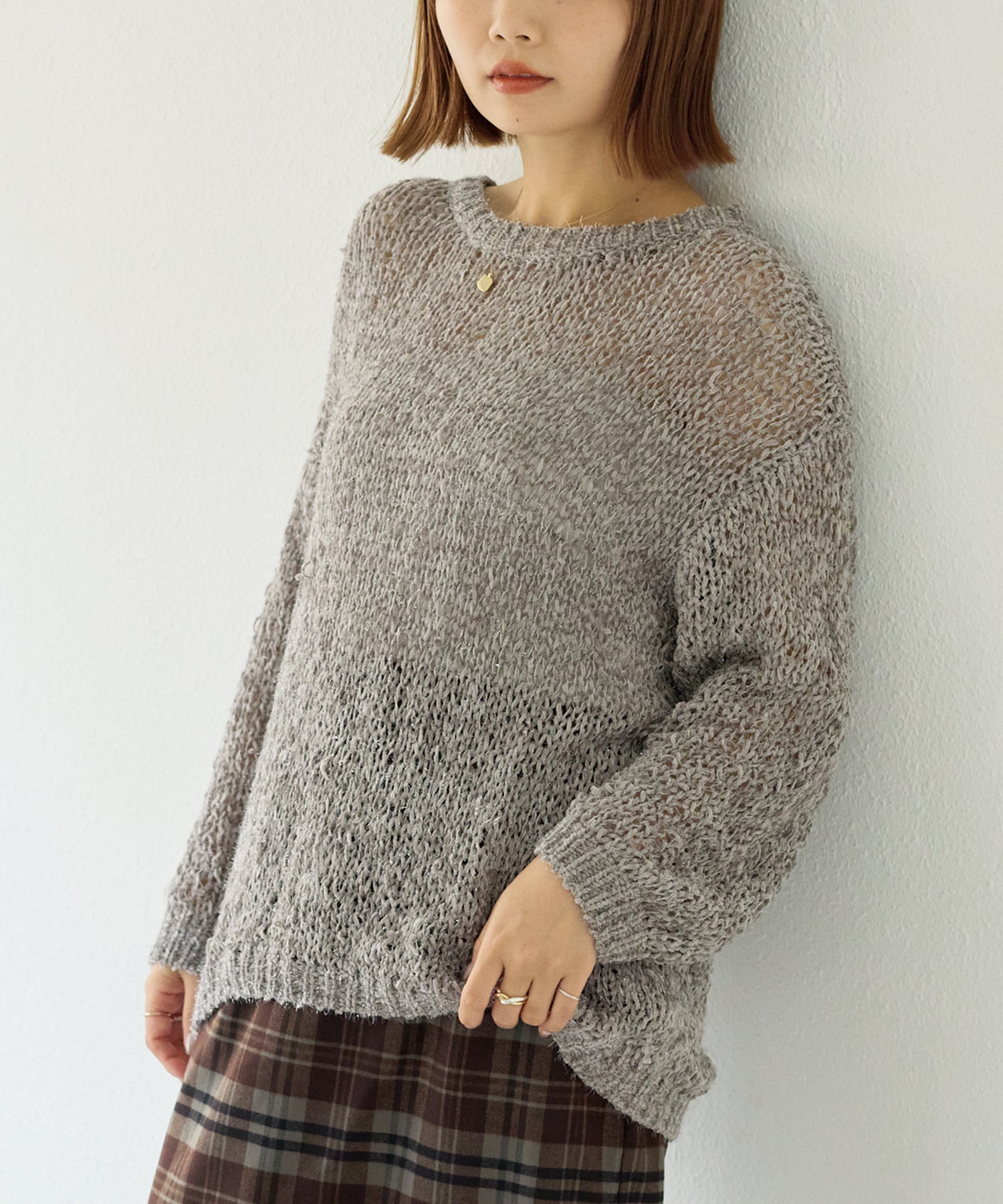 グレー　model:156cm 着用サイズ:F